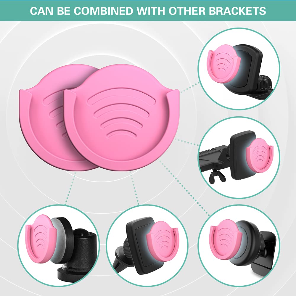 Pop-Tech Phone Grip Holder For Socket Users, 2 Pack Silicon Car Mount For Expanding Phone Stand With Strong 3M Adhesive Double S