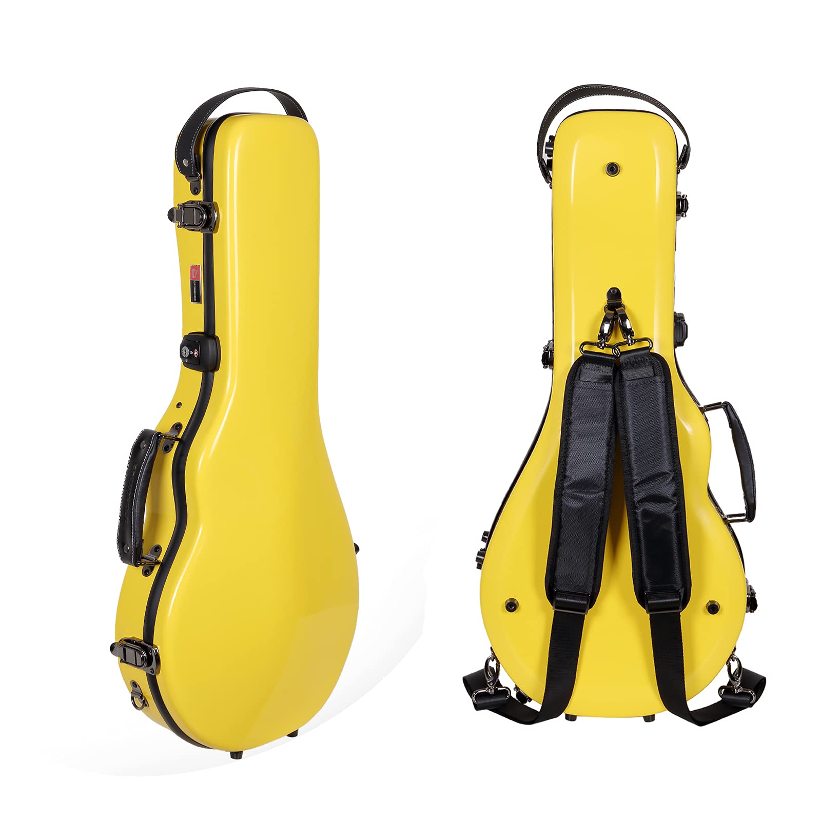 Crossrock Crf1000Mfyl Fiberglass Mandolin Case, Fit For Both F Style And A Style,Yellow