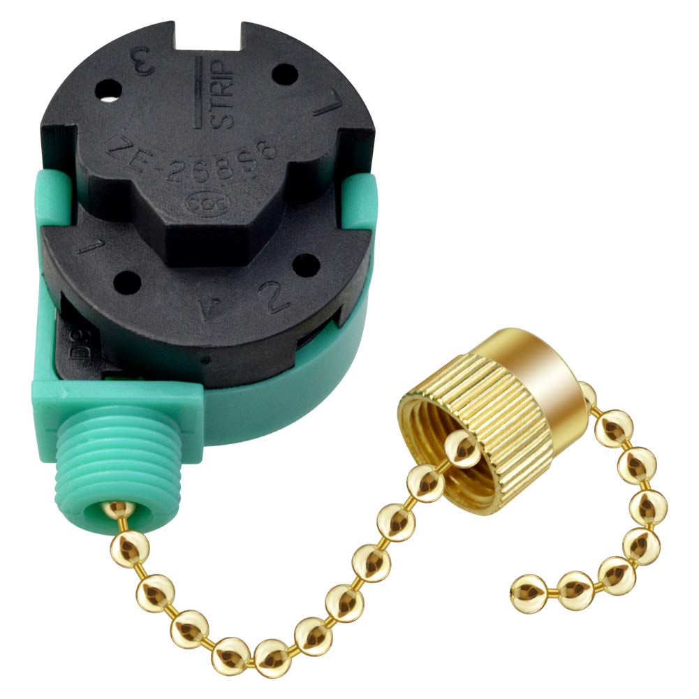 Topbuti 3 Pack Ceiling Fan Switch 3 Speed 4 Wire Zing Ear Ze 268S6 Fan Pull Chain Switch Replacement Speed Control Switch For Ce