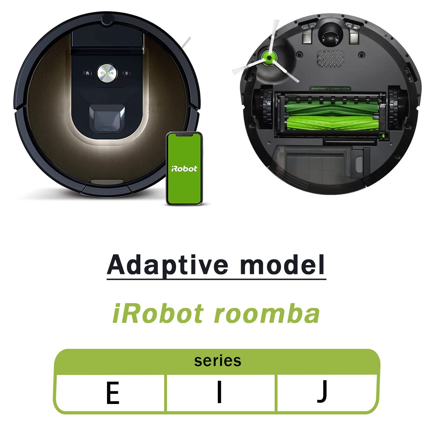 E-HAO 12 Pack Edge-Sweeping Brushes for iRobot Roomba i/j/e Series, Plastic Vacuum Accessories, Model IRED12, 12 pcs