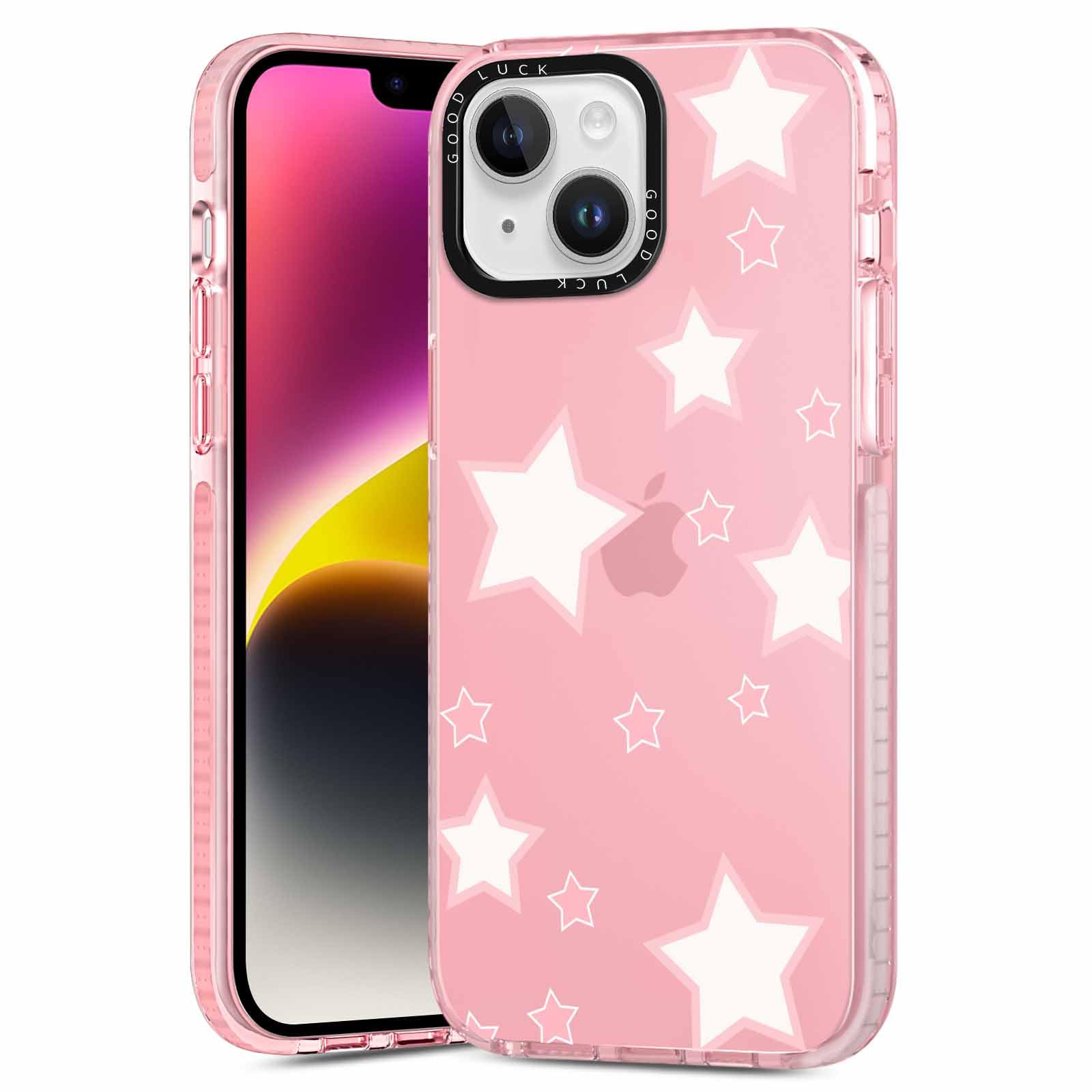 Rumdey 2 Pack Cute Star Girls Woman Phone Case Aesthetic For Iphone 13 Mini 5.4 Inches, Silicone Soft Shockproof Tpu 2 Pcs Bumpe