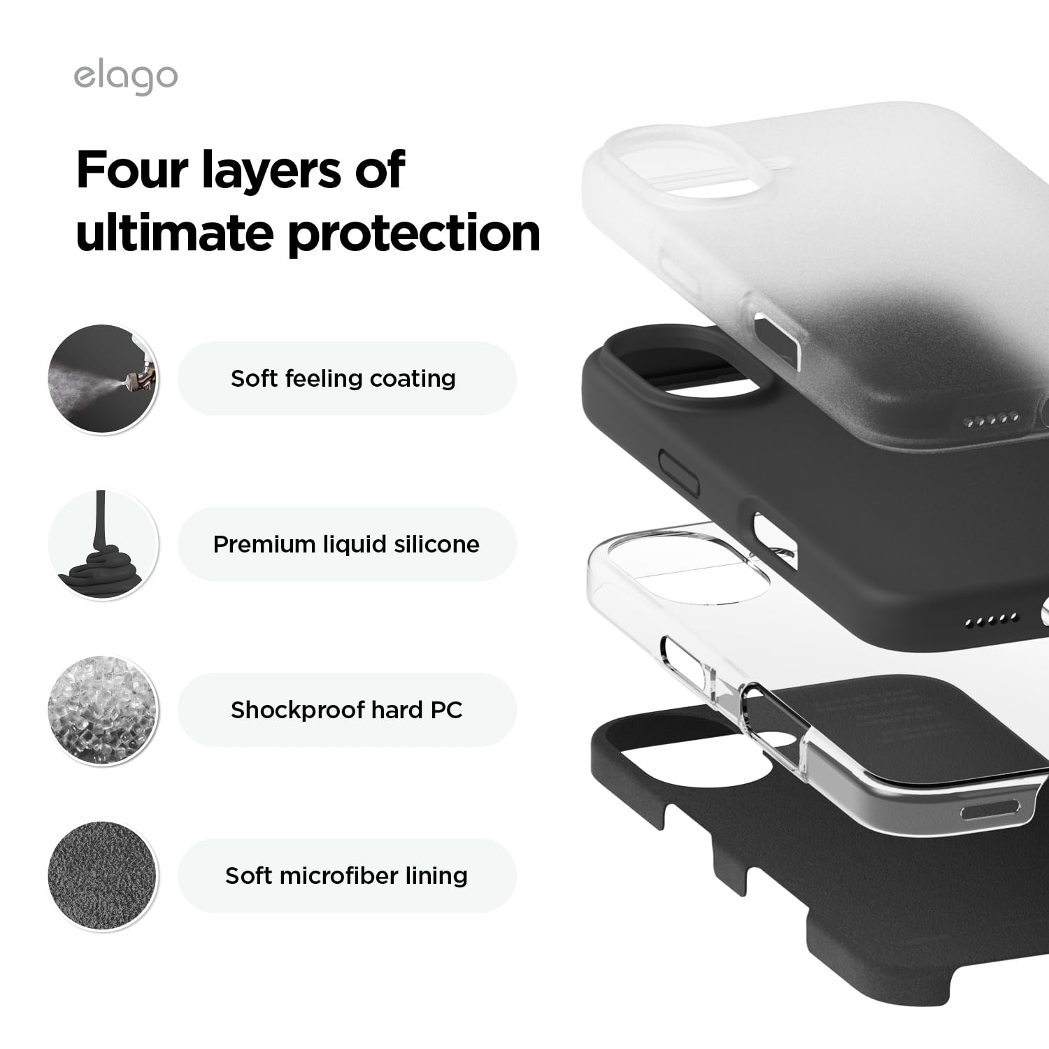 Elago Compatible With Iphone 16 Case, Premium Liquid Silicone Case, Full Body Protective Cover, Shockproof, Slim Phone Case, Ant
