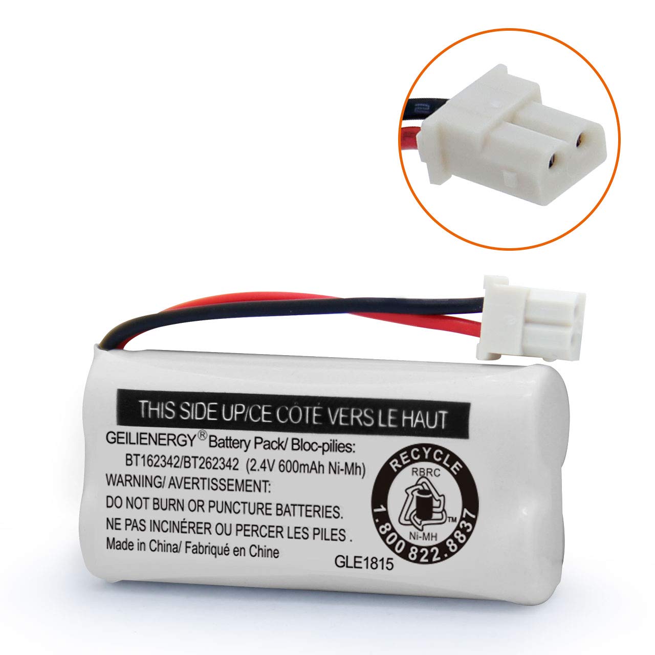 Geilienergy Replacement Battery Bt162342 / Bt262342 Bt166342/Bt266342 Bt183342/Bt283342 Compatible For Cordless Telephones Cs611