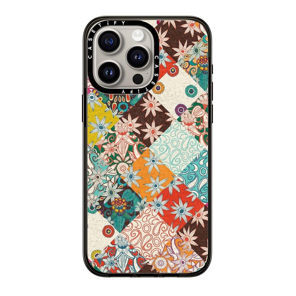 Casetify Compact Case For Iphone 15 Pro Max [2X Military Grade Drop Tested / 4Ft Drop Protection]   Sarilmak Patchwork   Clear B