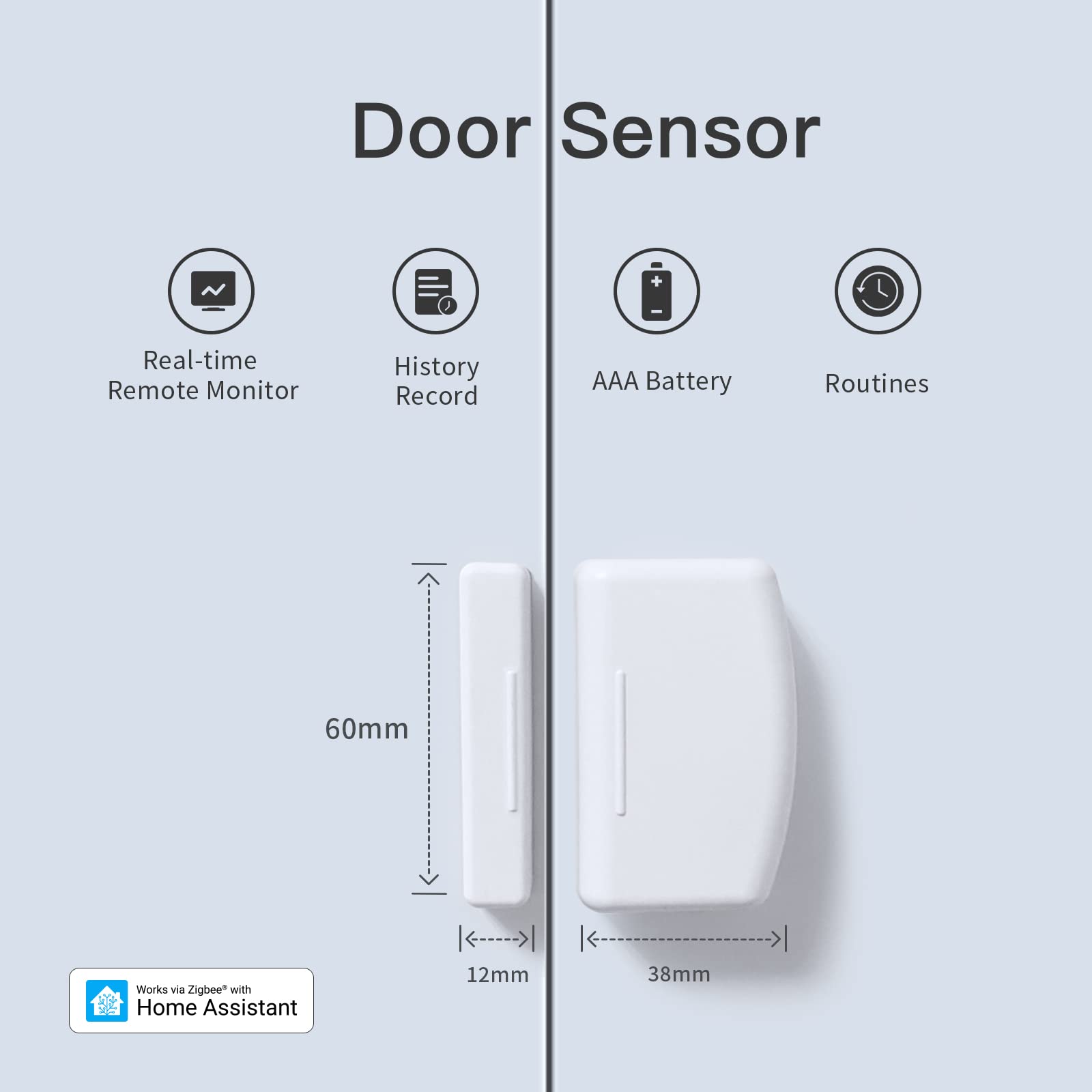 Thirdreality Zigbee Contact Sensor 2 Pack,Door And Window Monitor, Home Automation,Works With Home Assistant,Smartthings,Aeotec,
