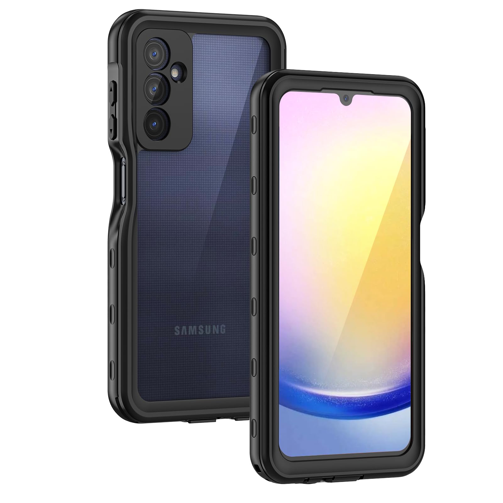 Lanhiem for Samsung Galaxy A25 5G Phone Case, IP68 Waterproof Dustproof, Built-in Screen Protector, Rugged Full Body Shockproof 