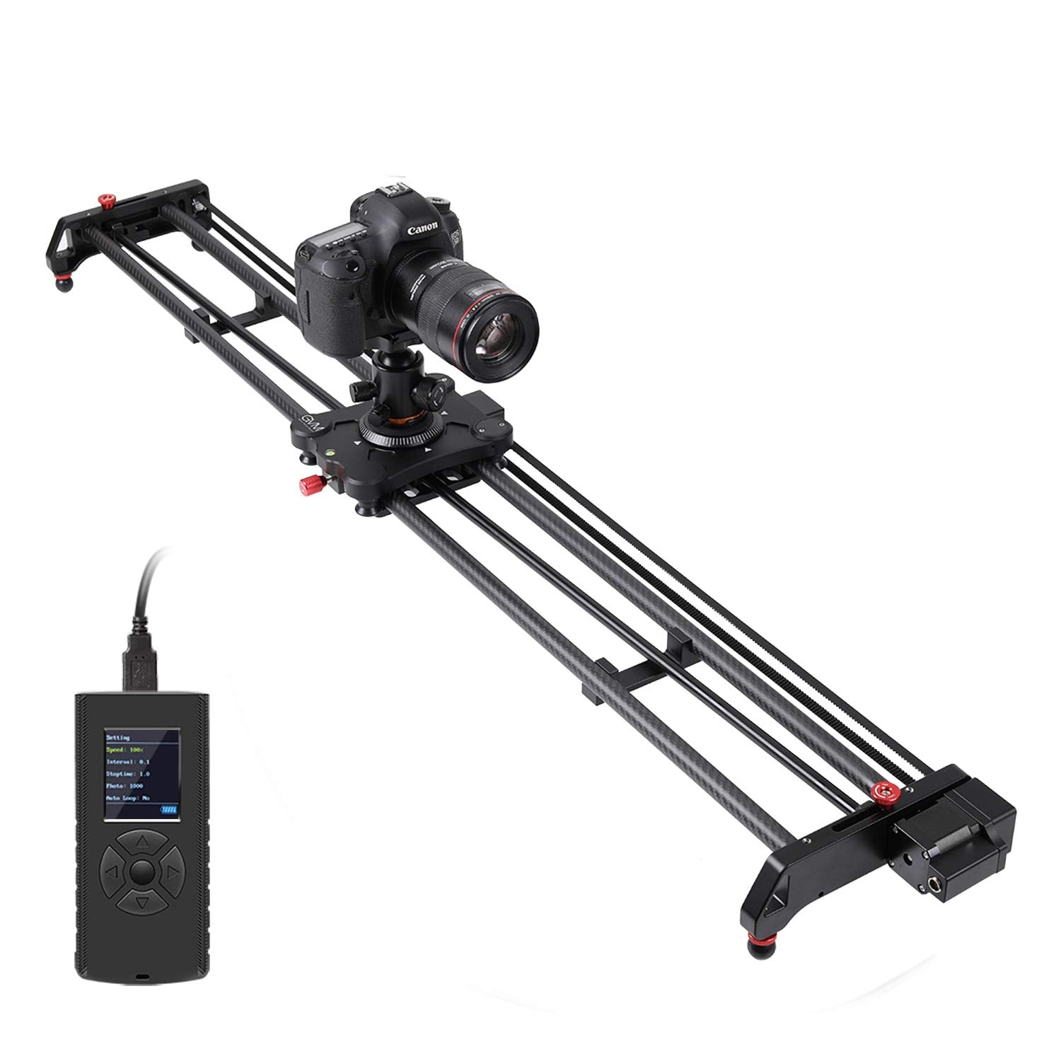 Gvm Great Video Maker Camera Motorized Slider,48''/120Cm,Automatic Round Trip,Time Lapse,Panoramic Shooting,Video Capture,Slider