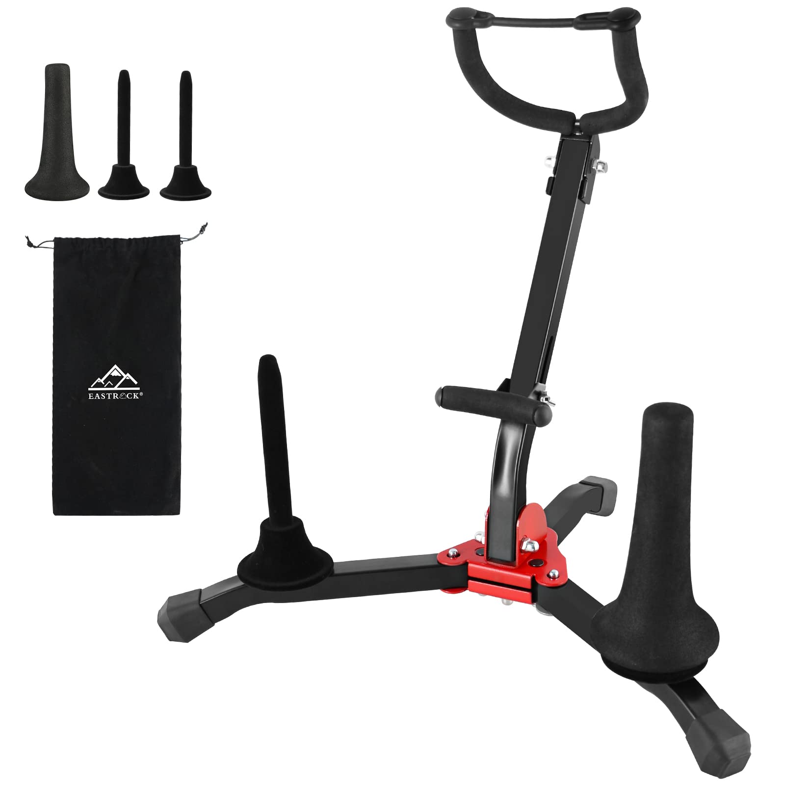 Eastrock Alto&Tenor Saxophone Stand Folding Saxophone Stand Saxophone Holder Rack With Clarinet/Flute Stand,Straight Saxophone S
