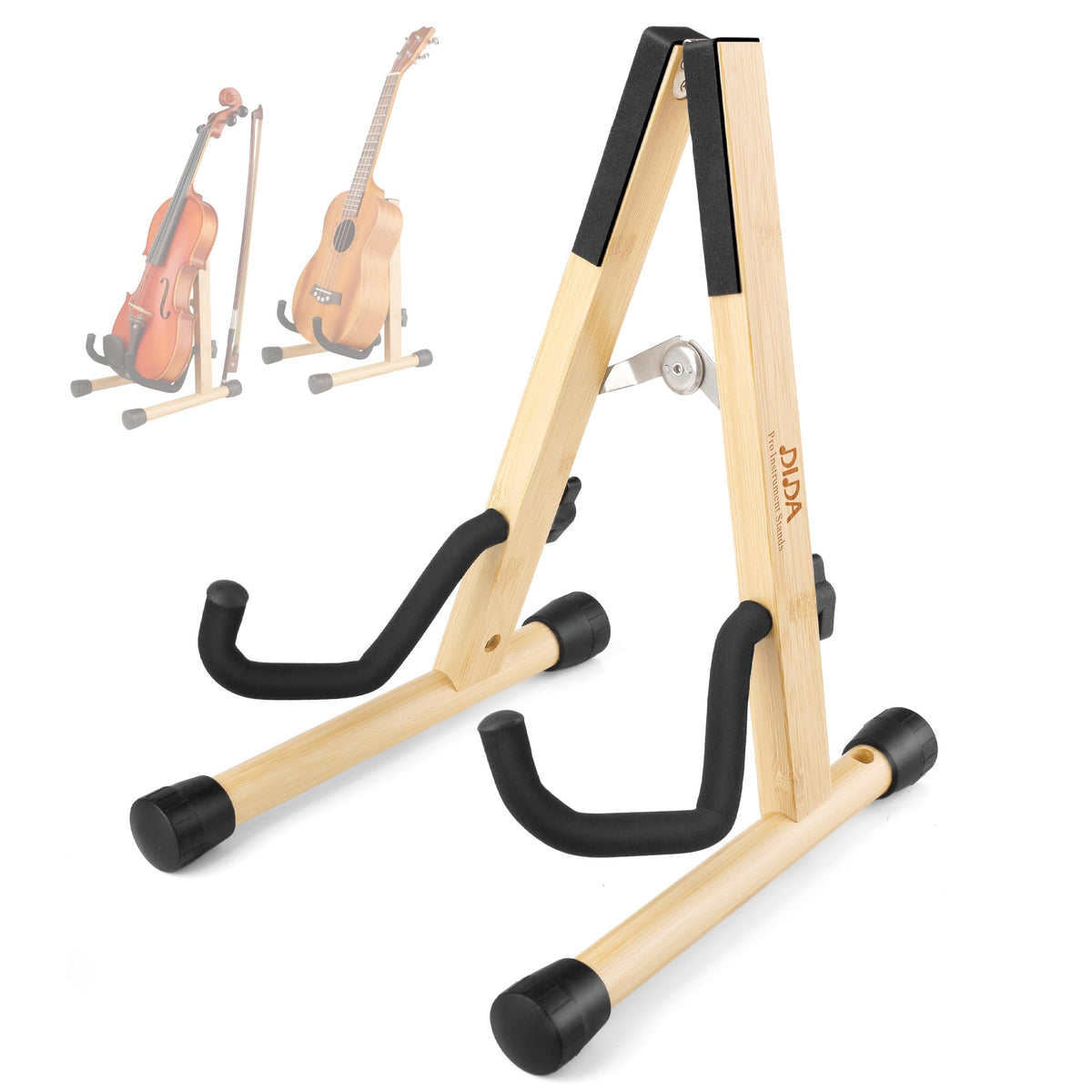 DIDA Ukulele Stand, Violin Stand with bow holder, Foldable Ukulele Sta ...