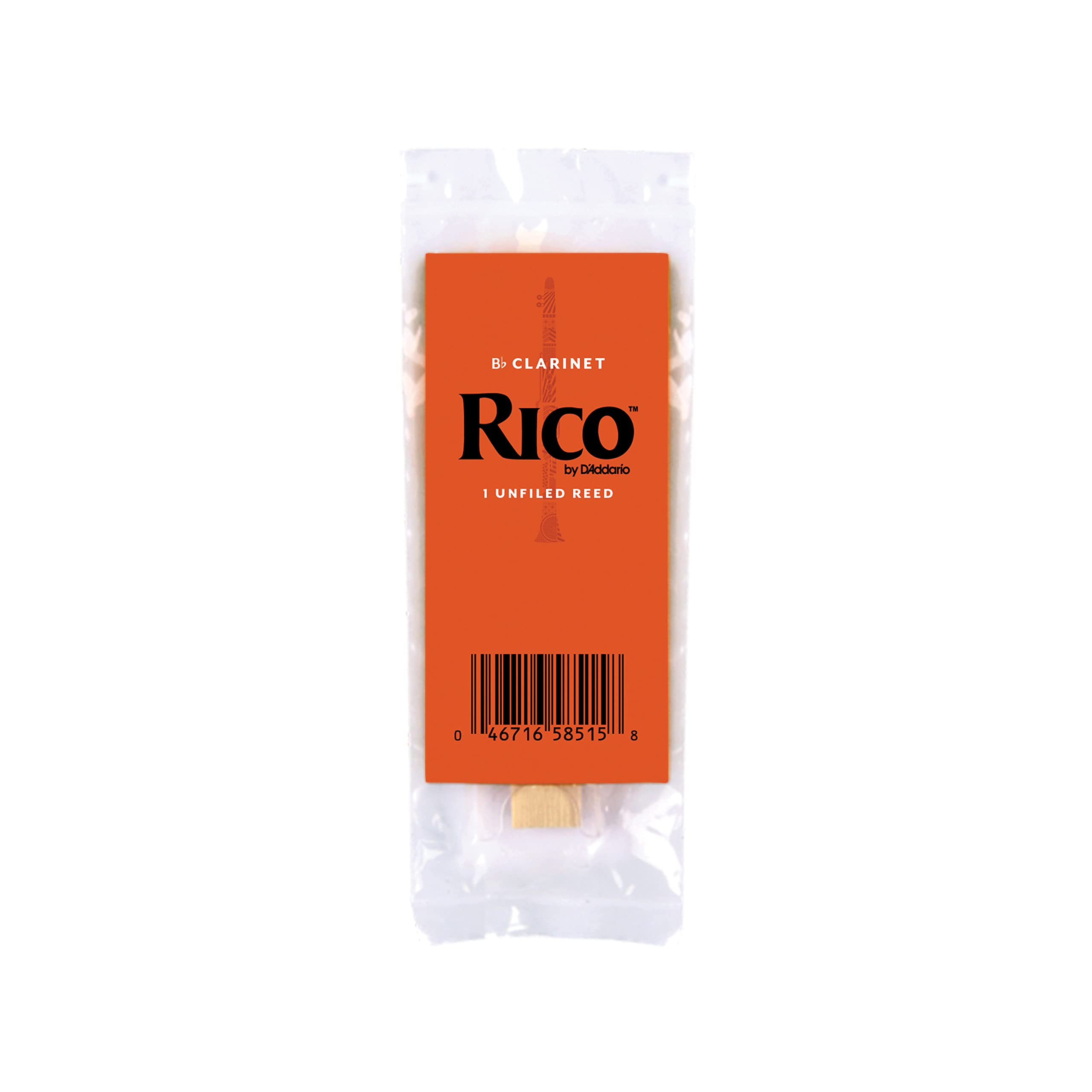 Daddario Woodwinds, Rico Bb Clarinet Reeds, Rca0125-B50, Strength 2.5, 50-Pack