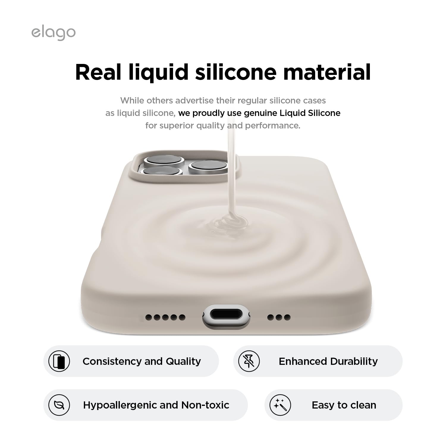 Elago Magnetic Silicone Case Compatible With Iphone 16 Pro Max Case 6.9 Inch Compatible With All Magsafe Accessories - Built-In