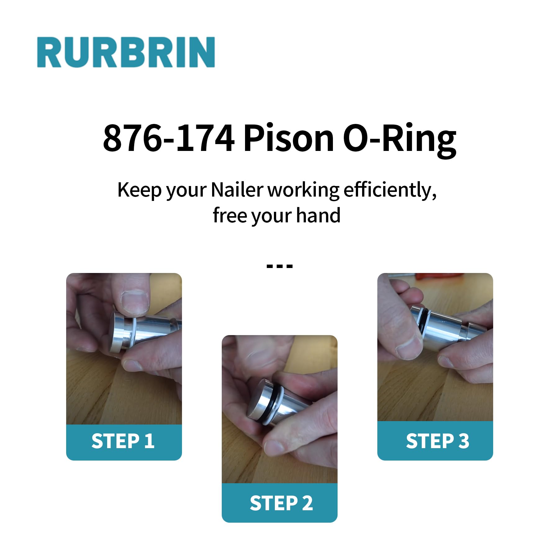 (10 Pcs) 876 174 Piston O Ring Part Compatible With Hitachi Nv45Aa Nv45Ab Nv45Ab2 Nv45Ab2(S) N5008Ac N5010A Nt50A Nt65A2 Nailers