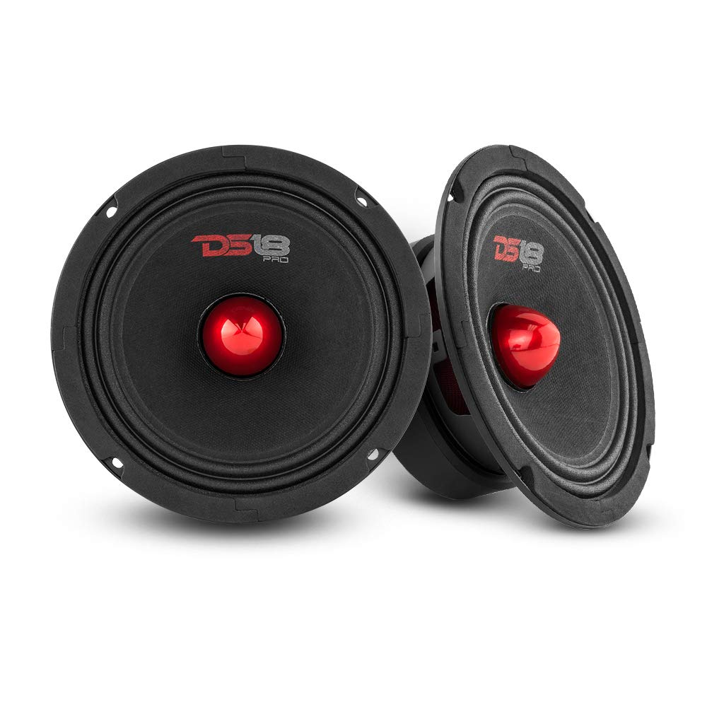 Ds18 2X Pro Gm6.4B Loudspeaker   6.5'', Midrange, Red Aluminum Bullet, 480W Max, 4 Ohms,1.5'' Kapton Vc Premium Quality Audio Do