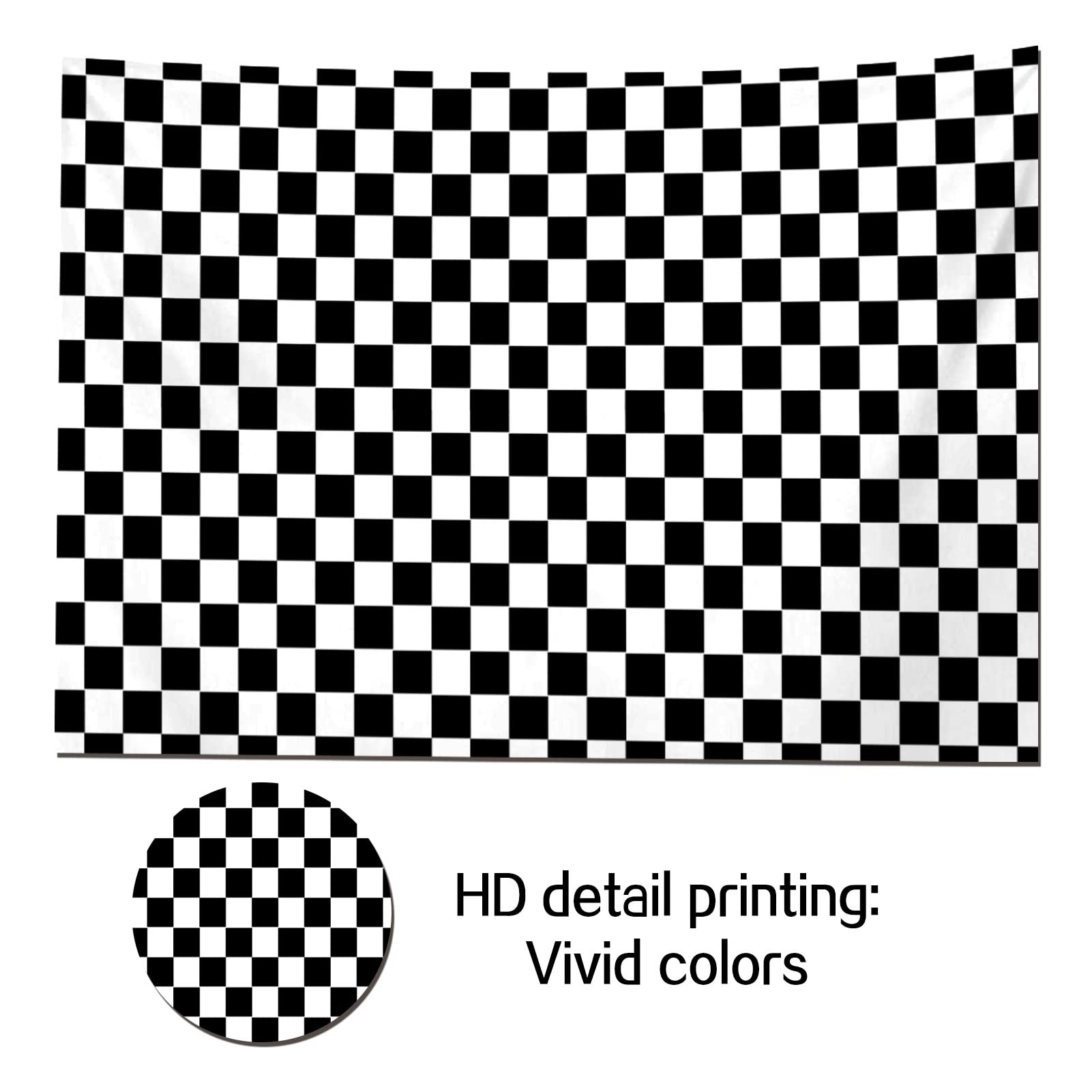 9X6Ft Black And White Racing Checker Texture Grid Birthday Chess Board Theme Photography Backdrops Children Kids Birthday Party