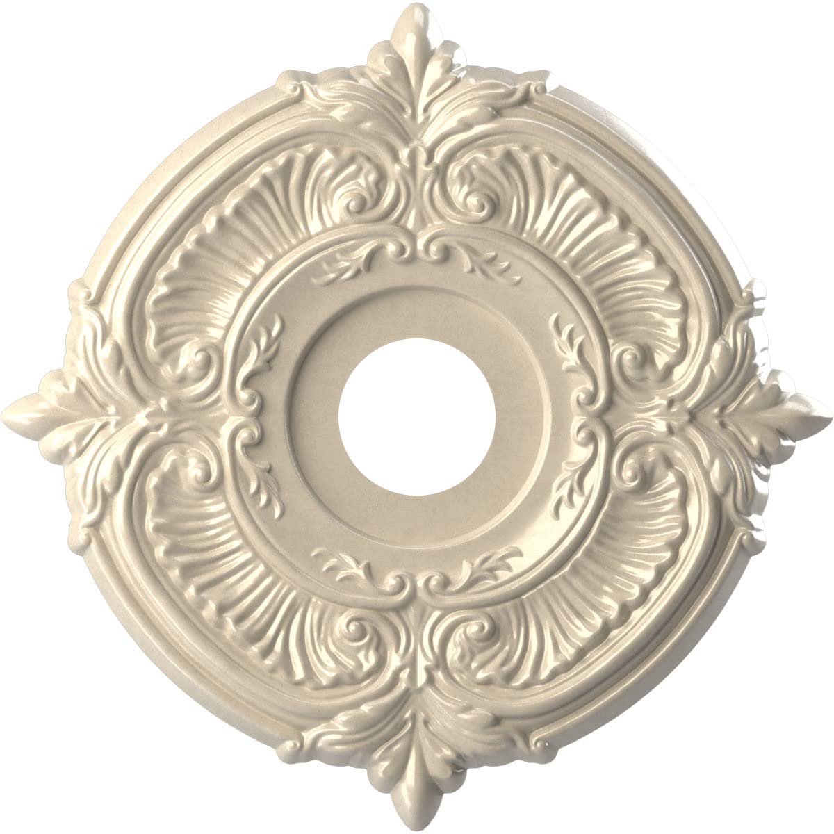 Ekena Millwork Cmp16Atepe Attica Thermoformed Pvc Ceiling Medallion (Fits Canopies Up To 5 5/8''), 16''Od X 3 1/2''Id X 1''P, Un
