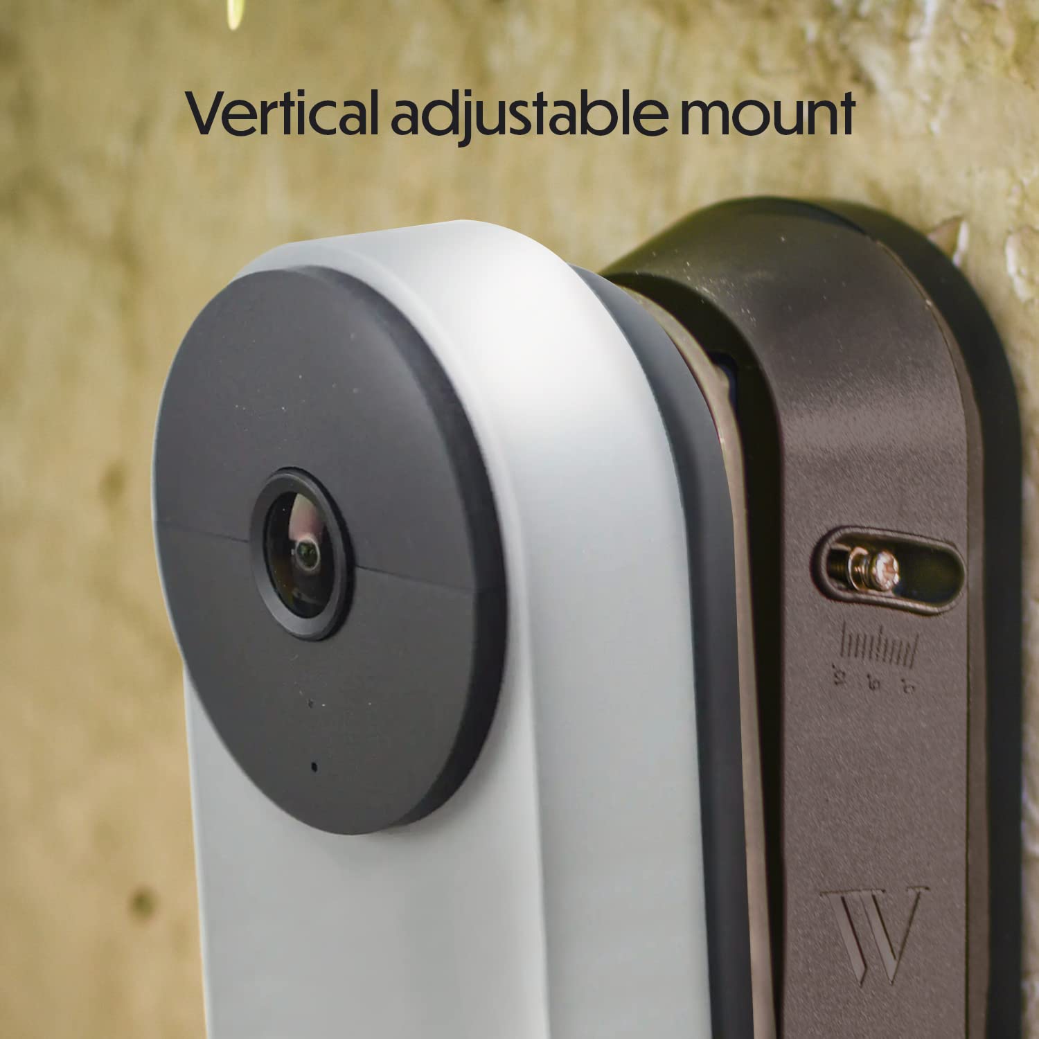 Wasserstein Vertical Adjustable Mount For Google Nest Doorbell (Battery)   Made For Google Nest