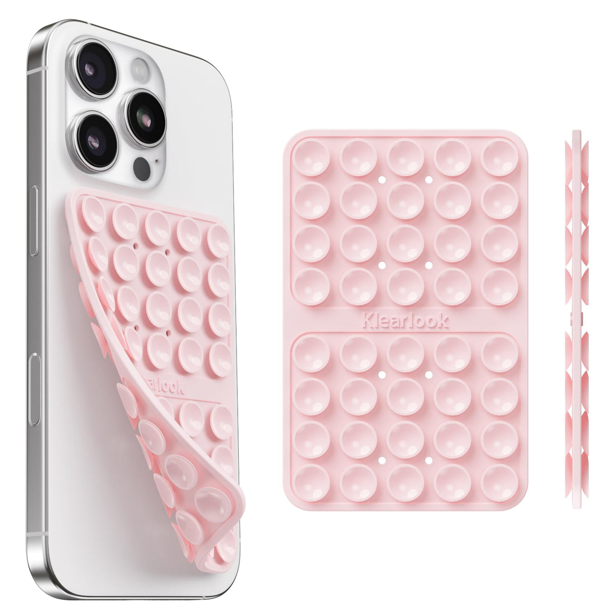 Silicone Double Sided Suction Cup Phone Case Detachable Mount, Octo Cup Buddy Sticky Grip With Higher Suction Power For Iphone,
