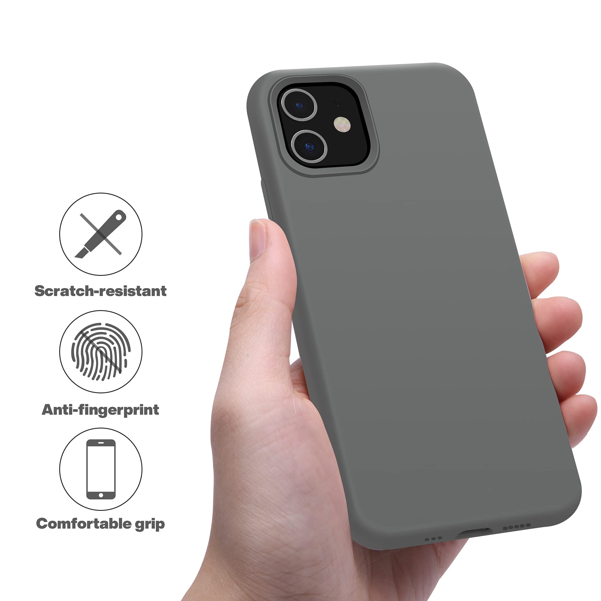Otofly Compatible With Iphone 12 Case, Compatible With Iphone 12 Pro Case,[Silky And Soft Touch Series] Premium Soft Liquid Sili