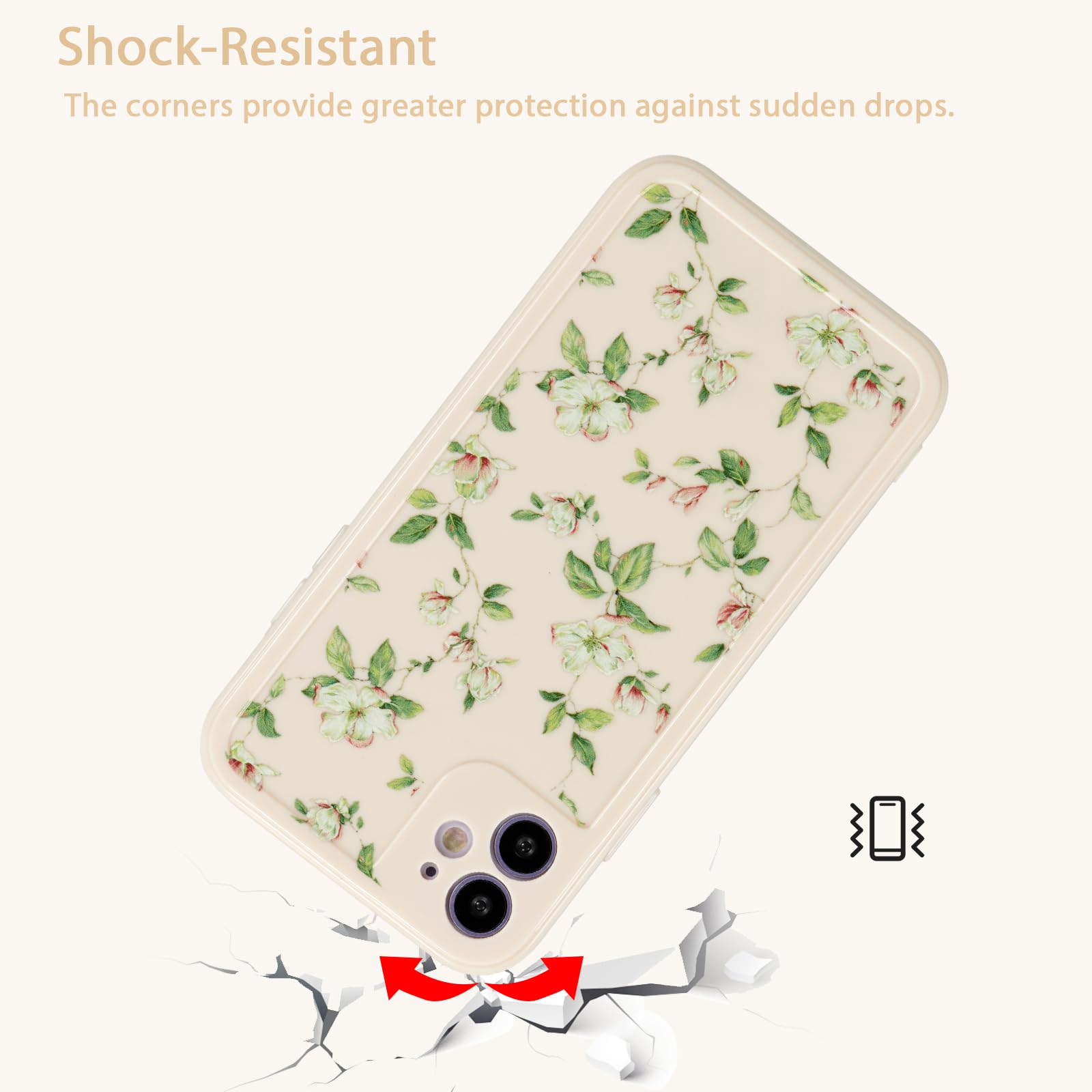 Ztofera Compatible With Iphone 11 Case For Girls Women, Floral Flower Pattern Design Silicone Case, Slim Shockproof Tpu Protecti