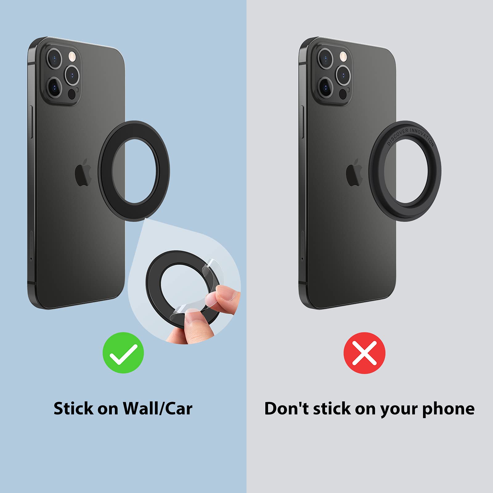 Nillkin Magsafe Wall Mount Magnetic Shower Phone Holder, 2 Pack Snaphold Magnetic Sticker For Iphone 15 14 13 12 Pro Max/Pro, Ma