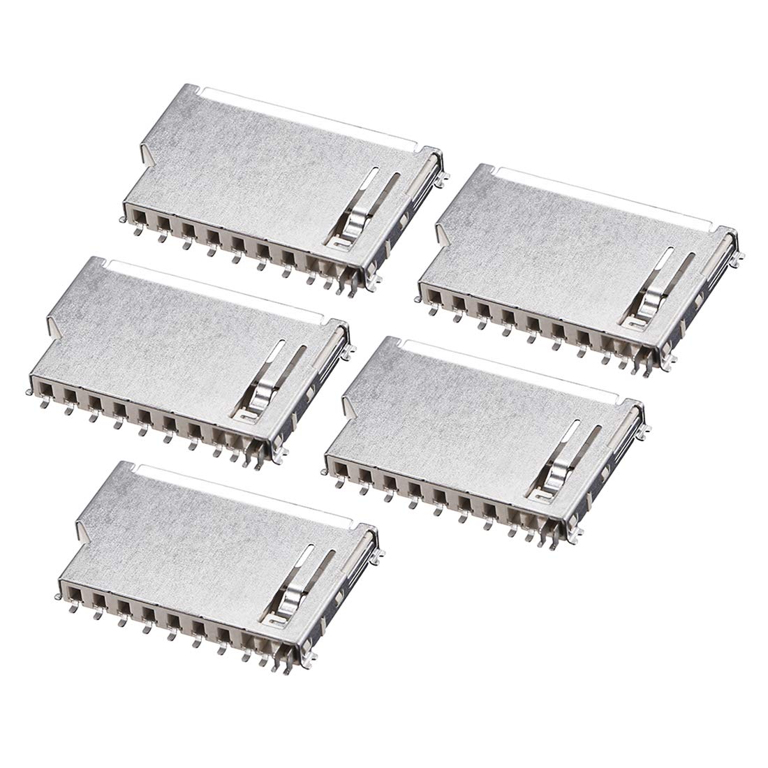 uxcell SD Memory Card Socket Short Body 11 Pin PCB Mount Connector 5pcs
