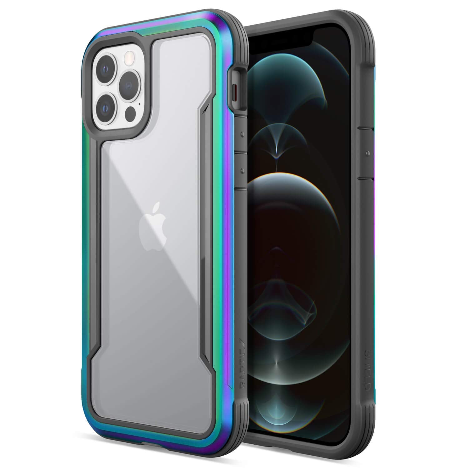 Raptic Shield Case Compatible With Iphone 12 Case & Iphone 12 Pro Case, Shock Absorbing Protection, Durable Aluminum Frame, 10Ft