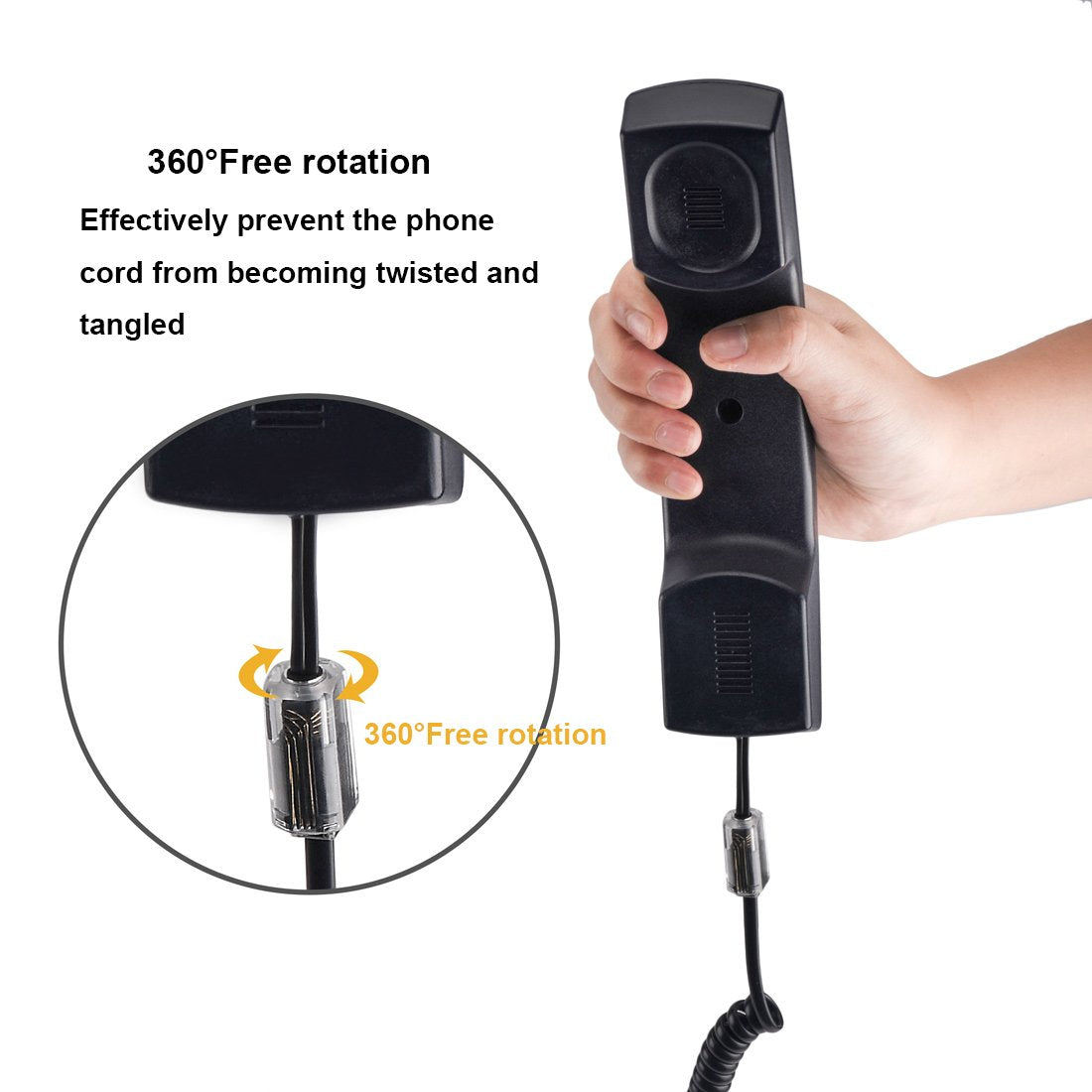 Yienfbev Telephone Cord Detangler, 2 Pack 360 Degree Rotating Landline Cable, Anti Tangle Phone Cable