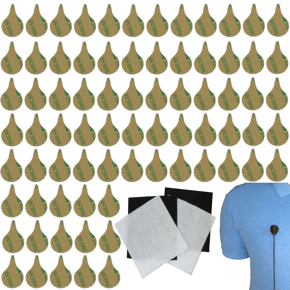 Cntashi Lavalier Microphone For Hiding Lavalier Musical Mic And Reduce Wind Noise,Pack Of 80 Stickies And 80 Fabric Discs