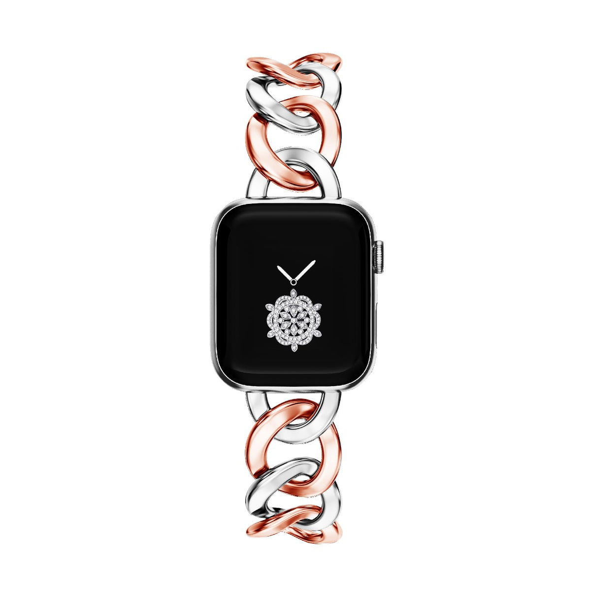 Kolgios 38/40/41Mm Sliver/Rosegold Cool Women Chain Smartwatch Bands Compatible For Apple Watch Bands Series 9/8/7/6/Se/5/4 Char