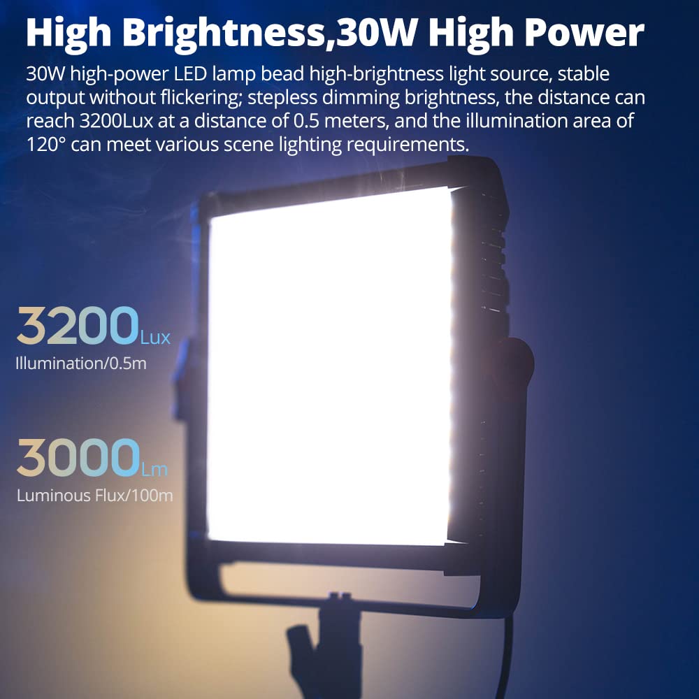 Ambitful P35R Rgb Video Lighting,Rgb Led Video Light With App Control,Photography Lighting Kit Cri/Tlci 97 For Tiktok Youtube, G