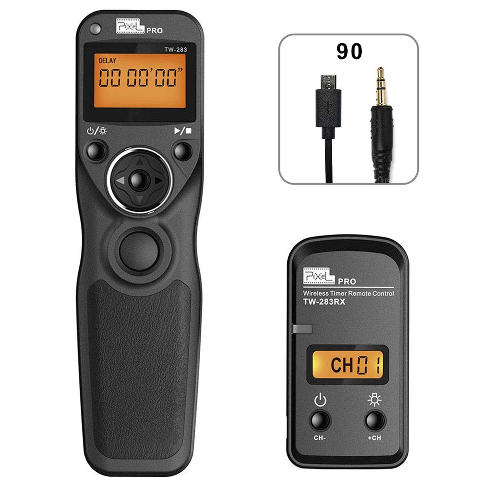 Wireless Remote Shutter Compatible for fujifilm, PIXEL TW-283 90 Remote Shutter Release 2.4G Wireless Timer Remote Control Compa