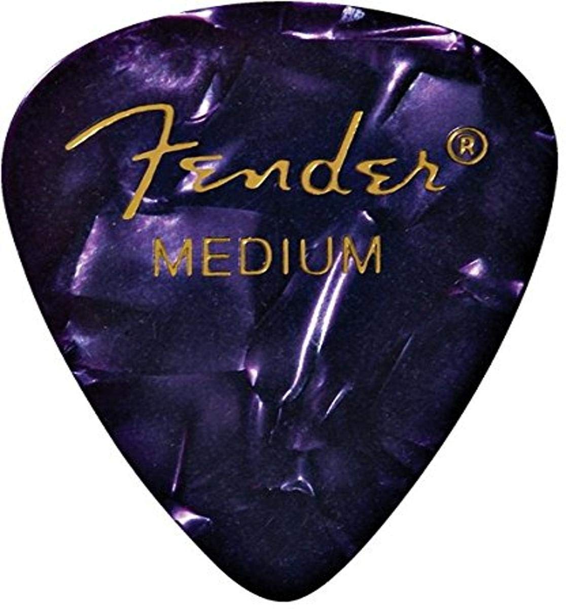 Fender Premium Celluloid Guitar Picks 351 Shape, Purple Moto, Medium, 144 Pack