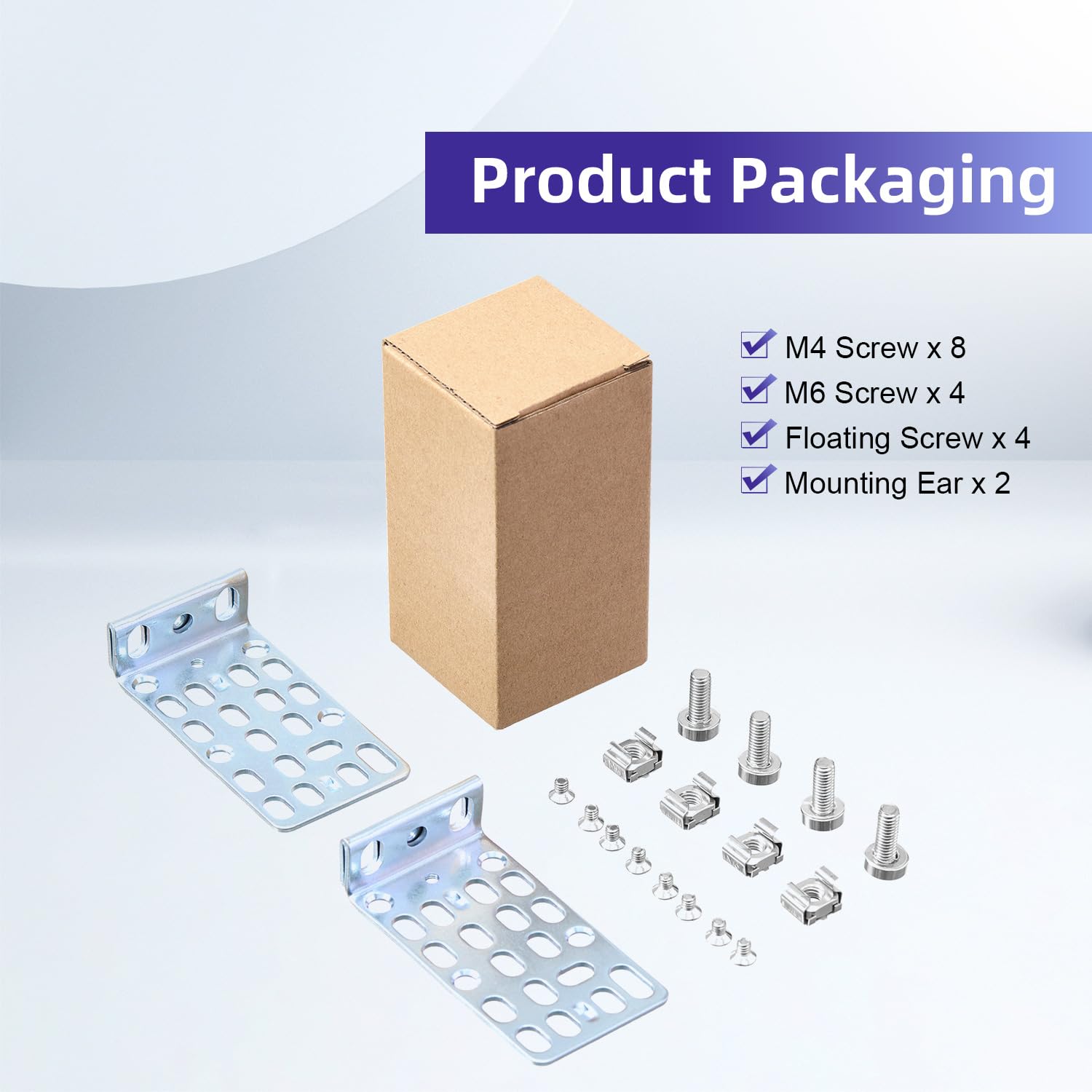 Phyinlan 1U Rack Mount Kit For Cisco Switches Rack Ears For Catalyst 3750/3750G/3750V2 Series And 2960 Series