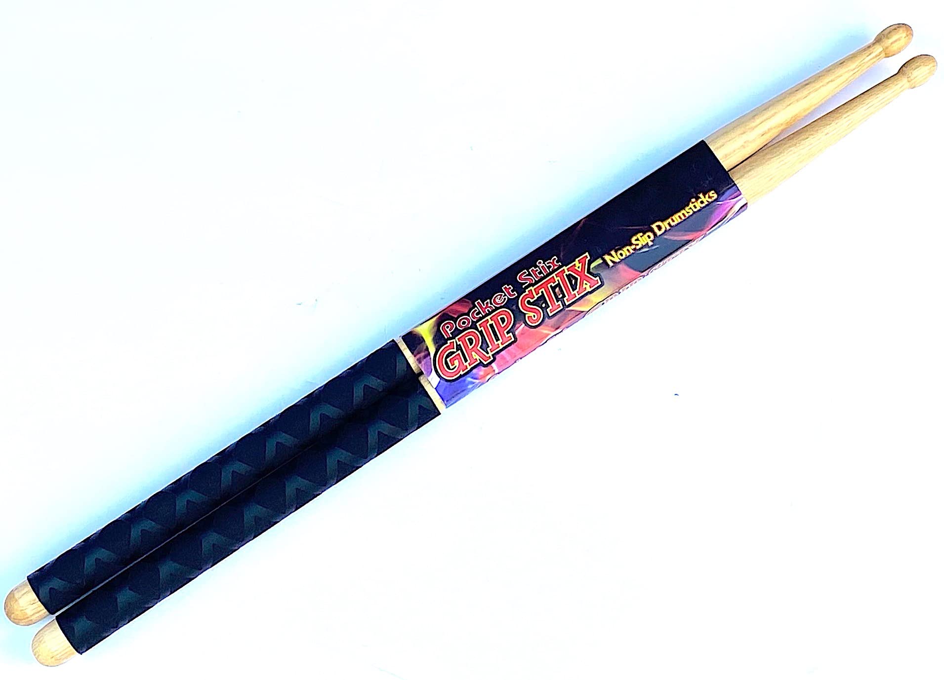 Grip Stix 16 Long Heavyweight Oak 2B Non-Slip Drumsticks - Ideal For All Drumming, Workout, Aerobics, Cardio Exercises