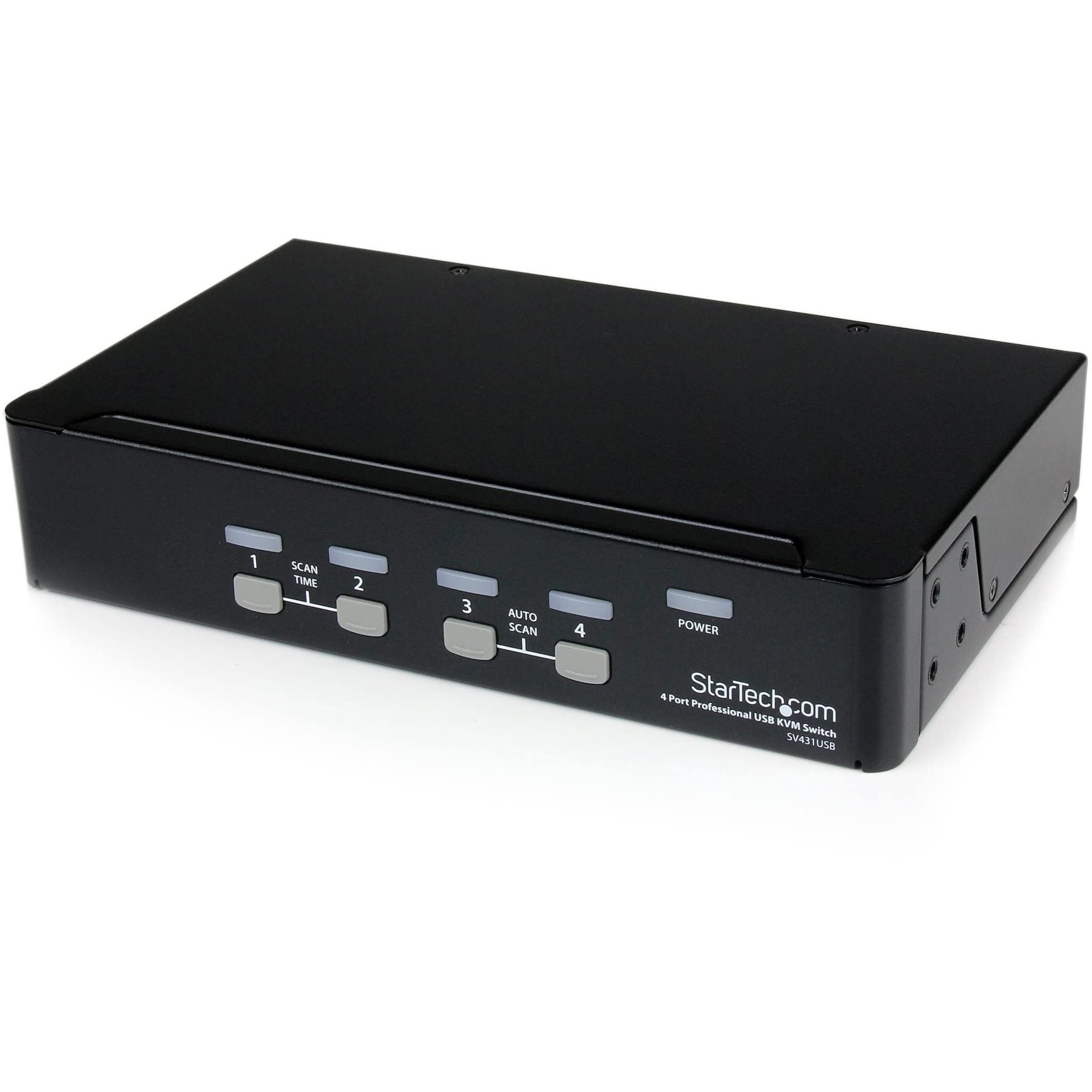 Startech.Com 4 Port Professional Vga Usb Kvm Switch With Hub   1U Rack Mountable Kvm Switch (Sv431Usb)