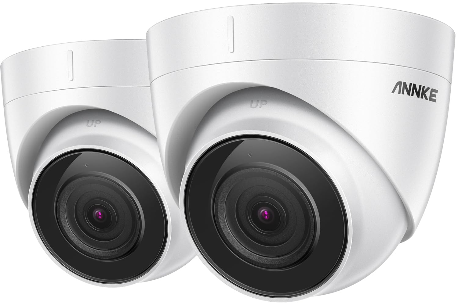 Annke C500 2 Pack 5Mp Ip Security Camera W/Audio, 100 Ft Exir 2.0 Color Night Vision, Outdoor Poe Camera With H.265+, 120Db Wdr, 3D Dnr, Support To 256Gb Micro Sd, Ip67 Weatherproof, Remote Access