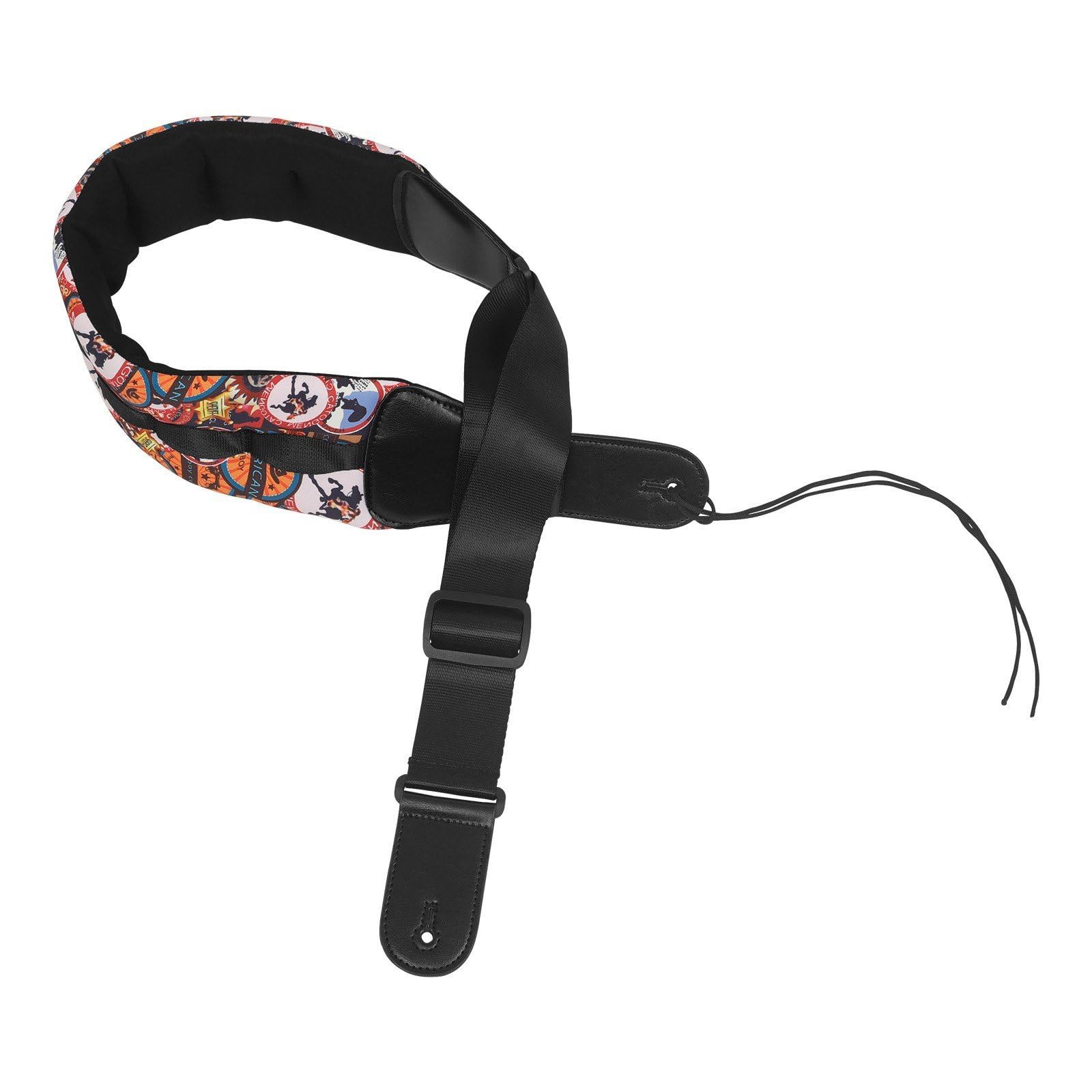 Apirily Nonslip Wide Padded Instrument Strap Secure Fit Adjustable Guitar Strap Comfortable Music Accessory, Western Cowboy | S