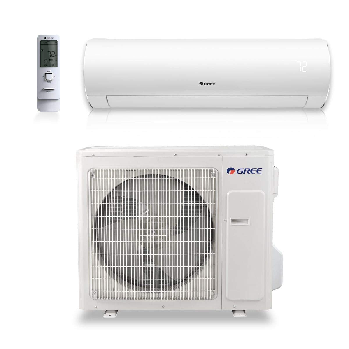 Gree 18,000 Btu 245 Seer Sapphire Wall Mount Ductless Mini Split Air Conditioner Heat Pump 208230V
