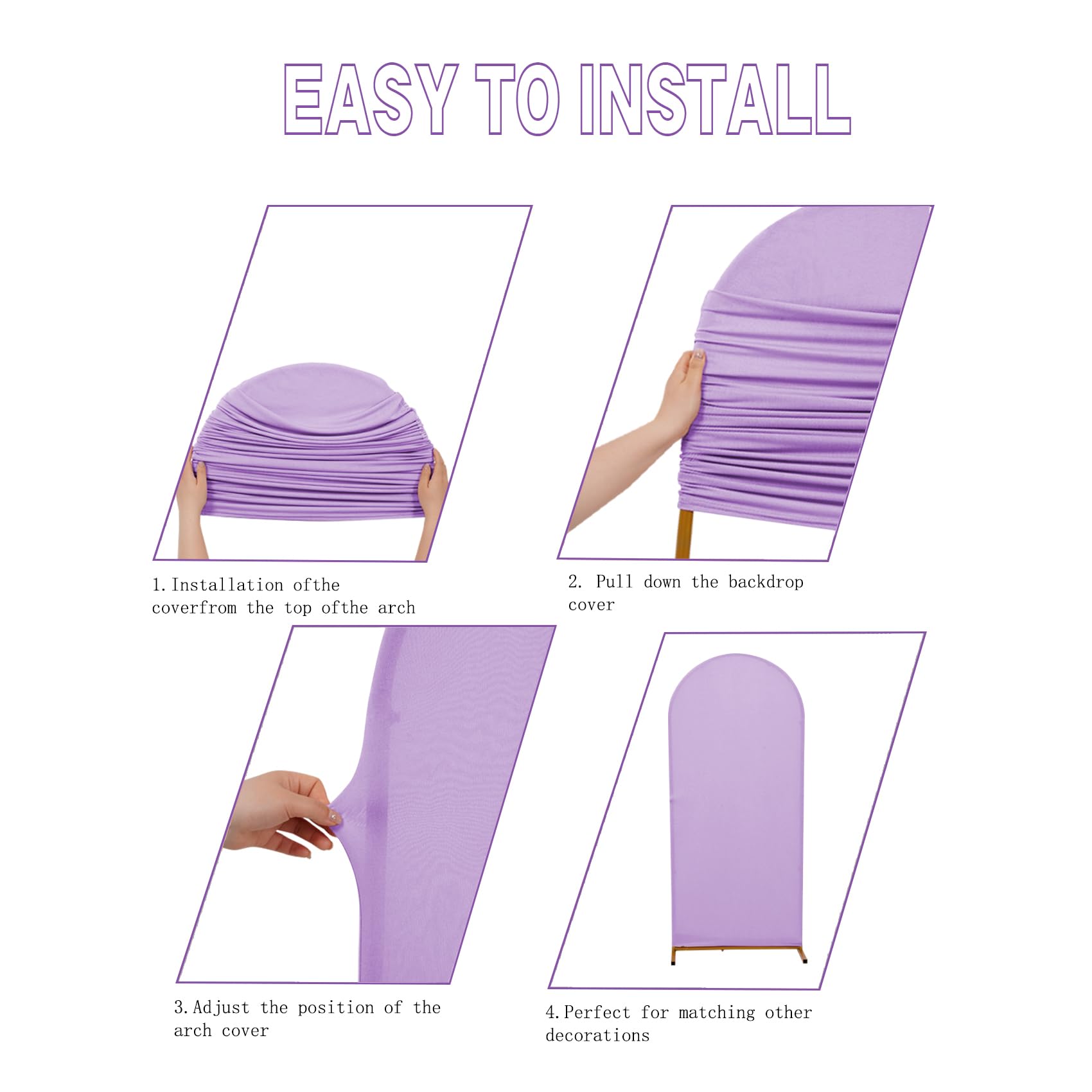 Peomeise 7.2Ft Wedding Arch Cover