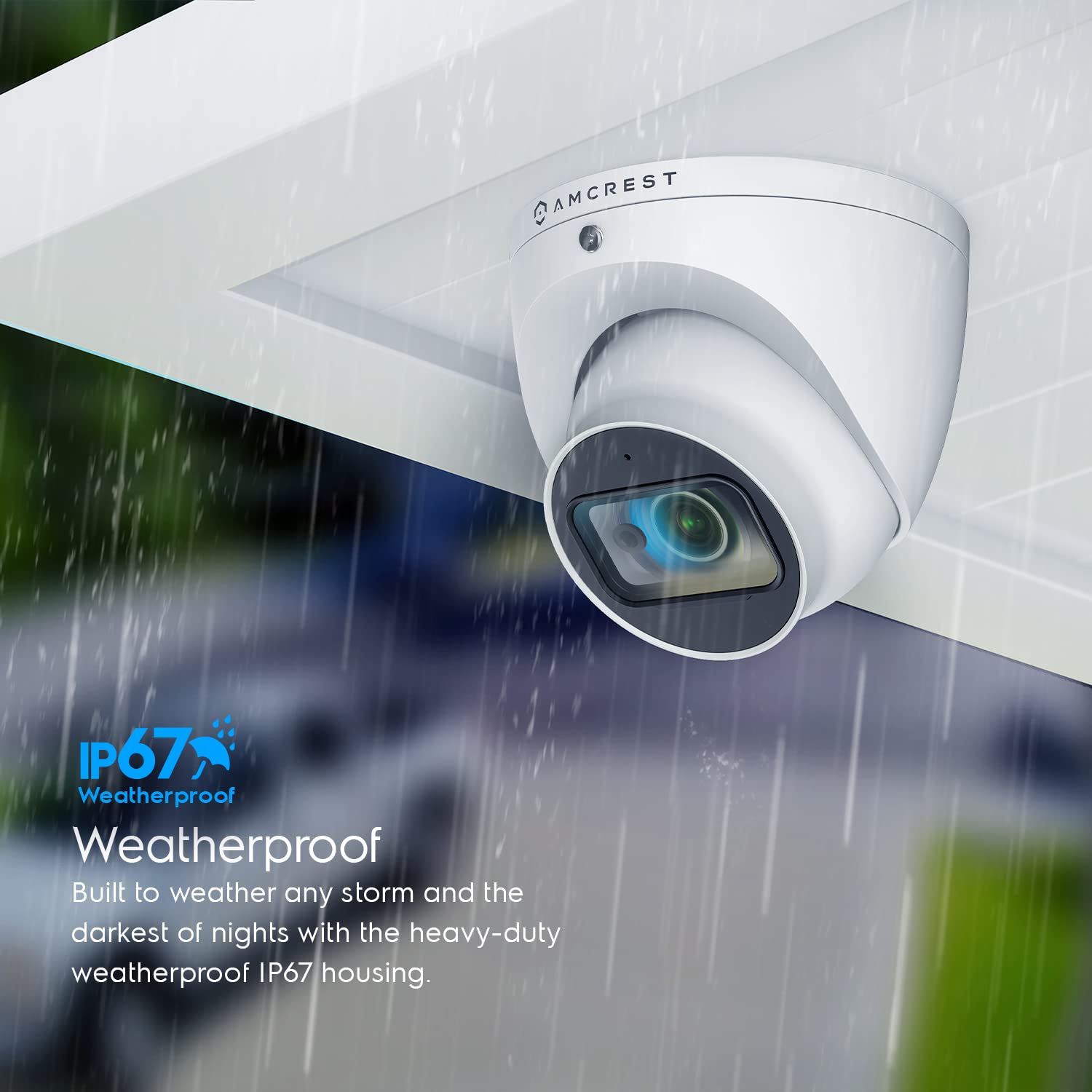 Amcrest Analog 4K Outdoor Security Camera, Turret 8Mp @15Fps Cctv Coax Bnc Camera, 65Ft Night Vision, 125 Angle, Built In Mic, W