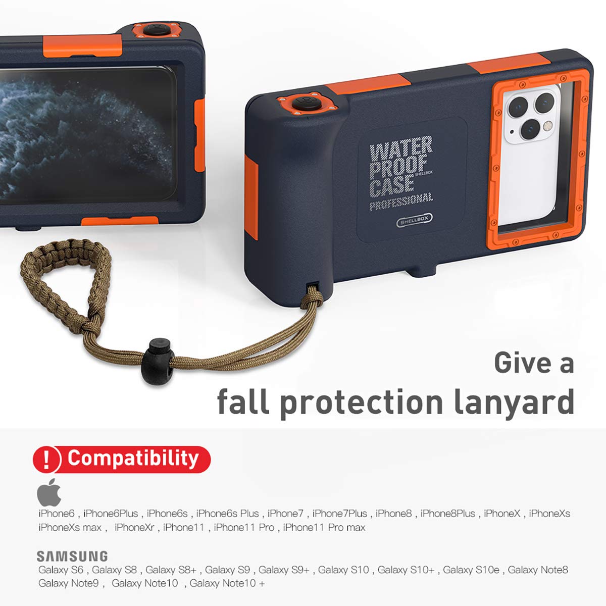 Aicase Universal Waterproof Underwater Photography Housings For Iphone 13 Mini/12/11/11 Pro/11 Pro Max/Xr/7/7 Plus/8/8Plus/6/6S/