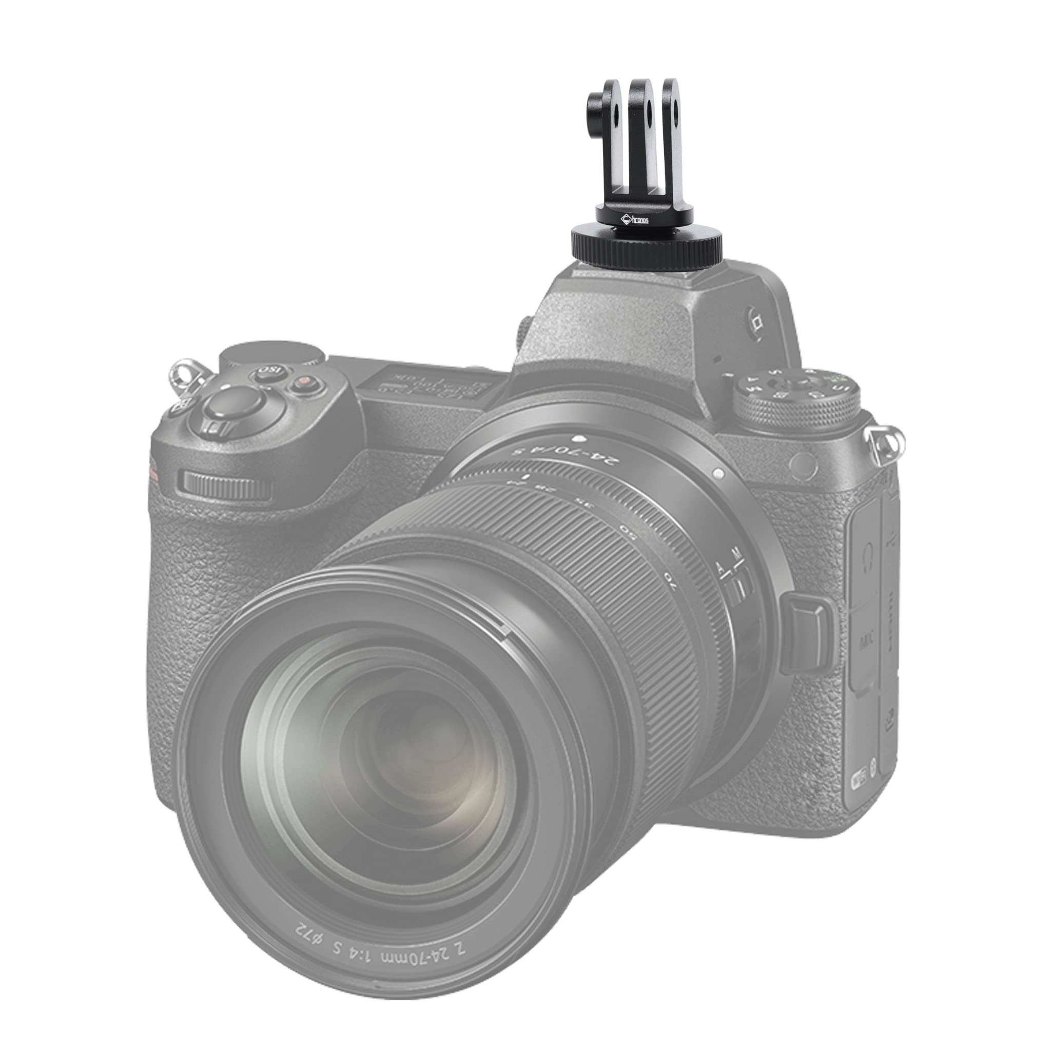 Chronos Aluminum Alloy Cnc Tripod Screw To Dslr Camera Flash Hot Shoe Mount Adapter With Aluminum Thumbscrew For For Gopro Max, Gopro Hero 10, Go Pro Hero 9, 8, 7, 6, 5, 4, And Dji Osmo Action Cameras