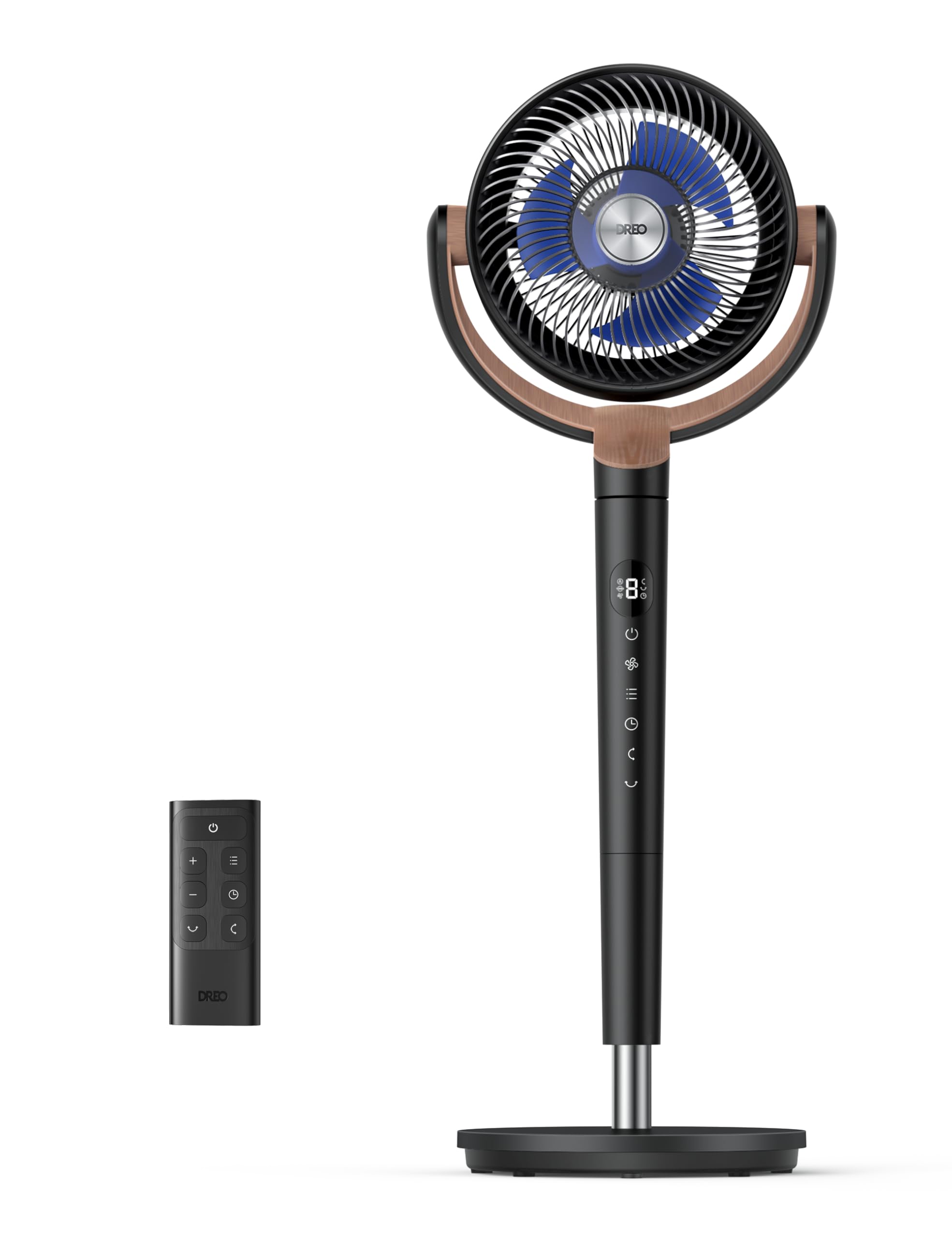 Dreo Standing Fan For Bedroom, 120?+120?Omni Directional Oscillating Fan, 85 Ft Circulator With Remote, Dc Motor Quiet Pedestal