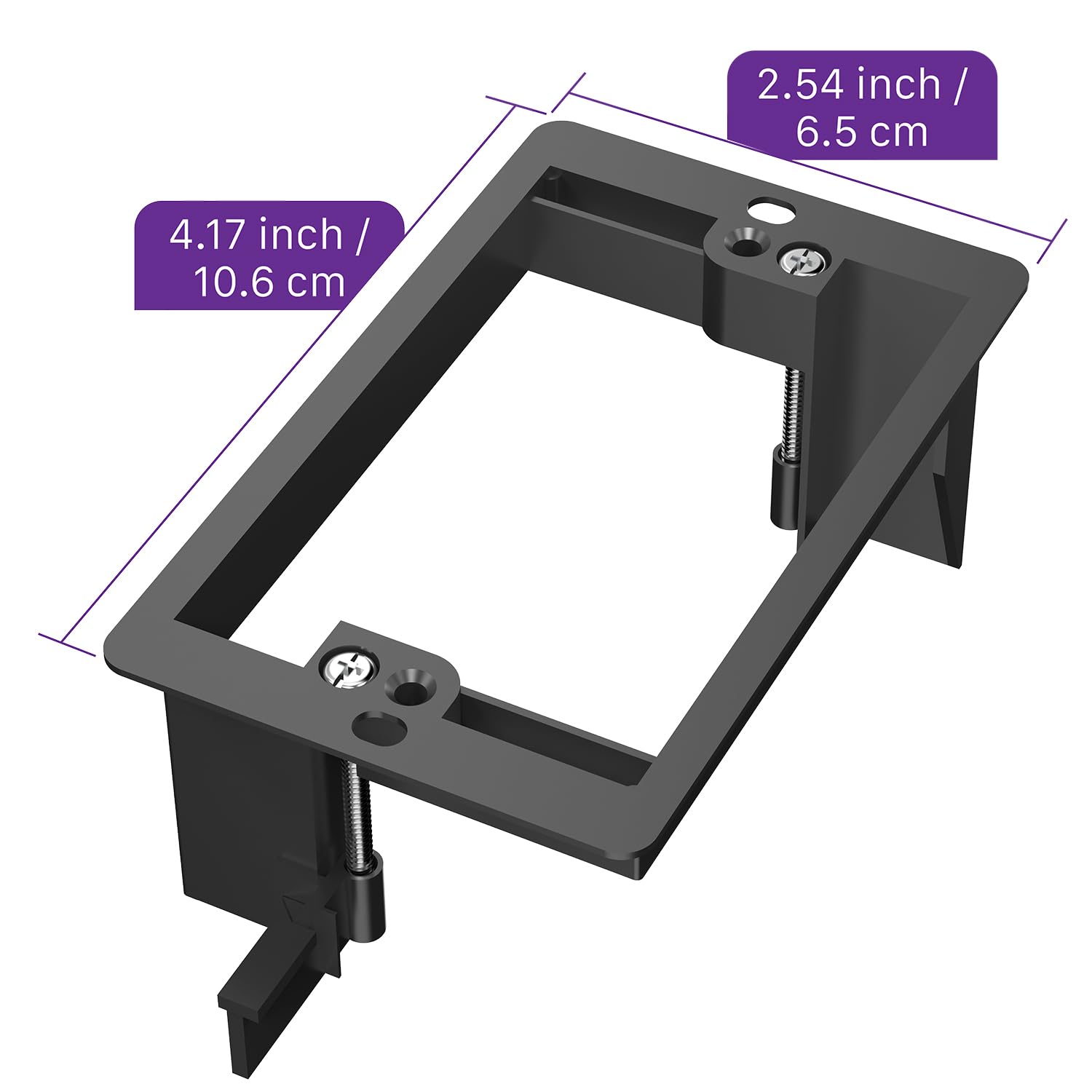 Fosmon Low Voltage Mounting Bracket (1 Gang, 5 Pack), Low Voltage Box, Single Gang Wall Plate, Multipurpose Drywall Mounting Wal