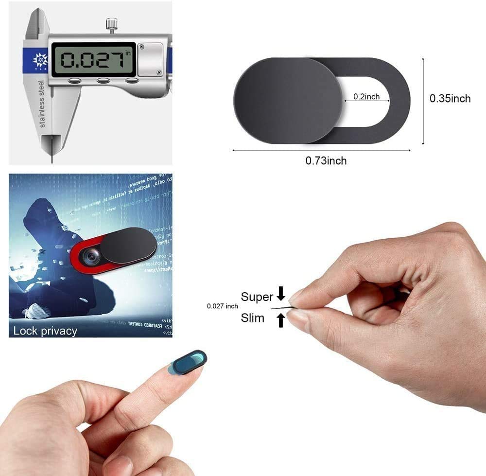 Natipo Ultra-Thin Webcam Cover Slide 3-Pack for Laptop Tablet Phone Privacy Security