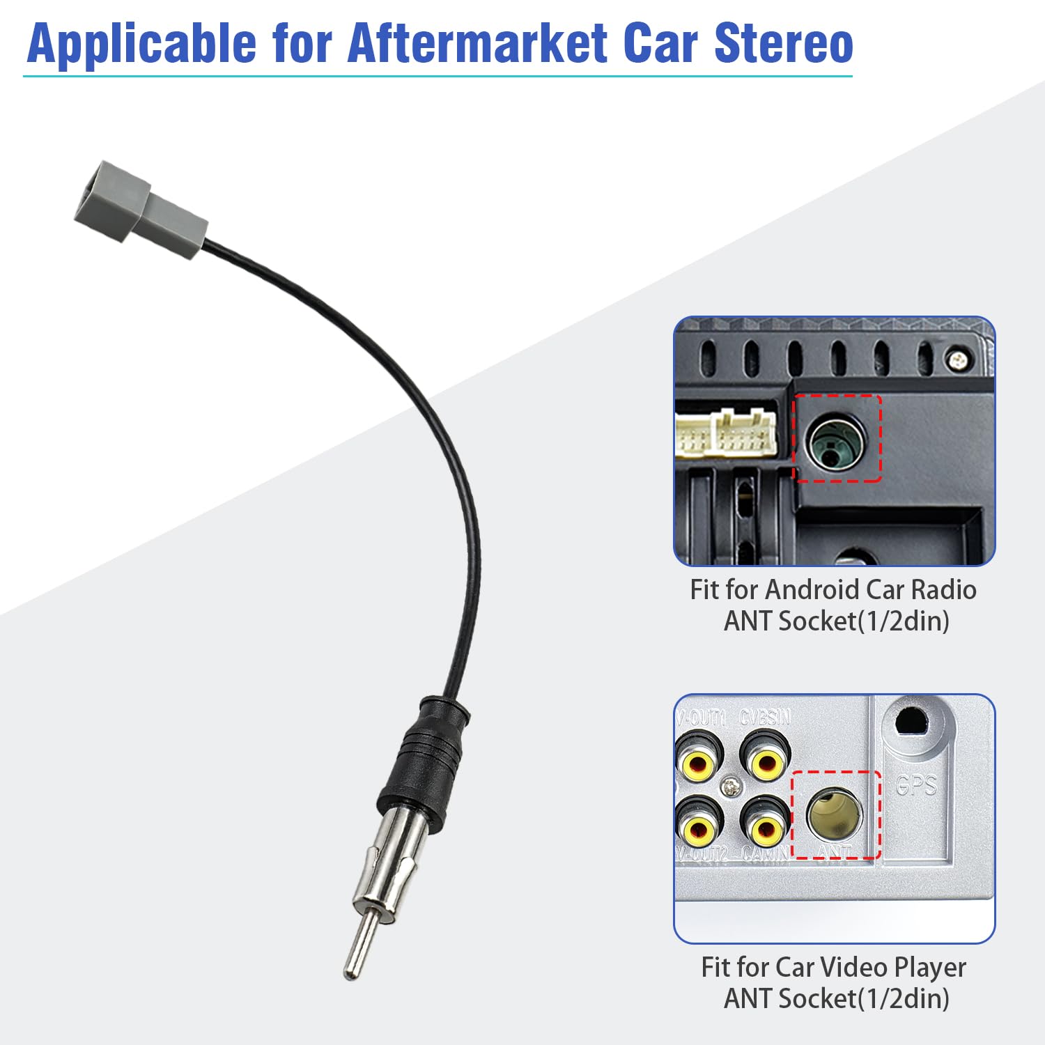 Jayubien Antenna Adapter Replacement For Hyundai Radio Antenna Connector Compatible With Accent Elantra Genesis Santa Sonata Tuc