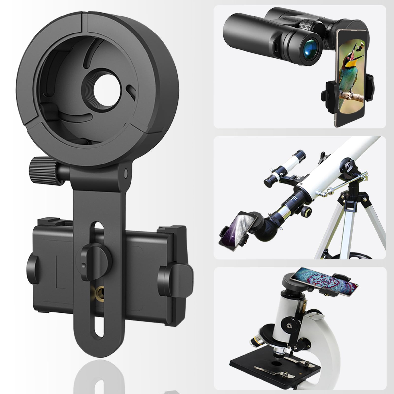 Eyeskey Universal Phone Adapter   Capture Stunning Moments With Your Smartphone Through Binoculars, Monoculars, Scopes, Telescopes, And Microscopes   Fits Most Smartphones