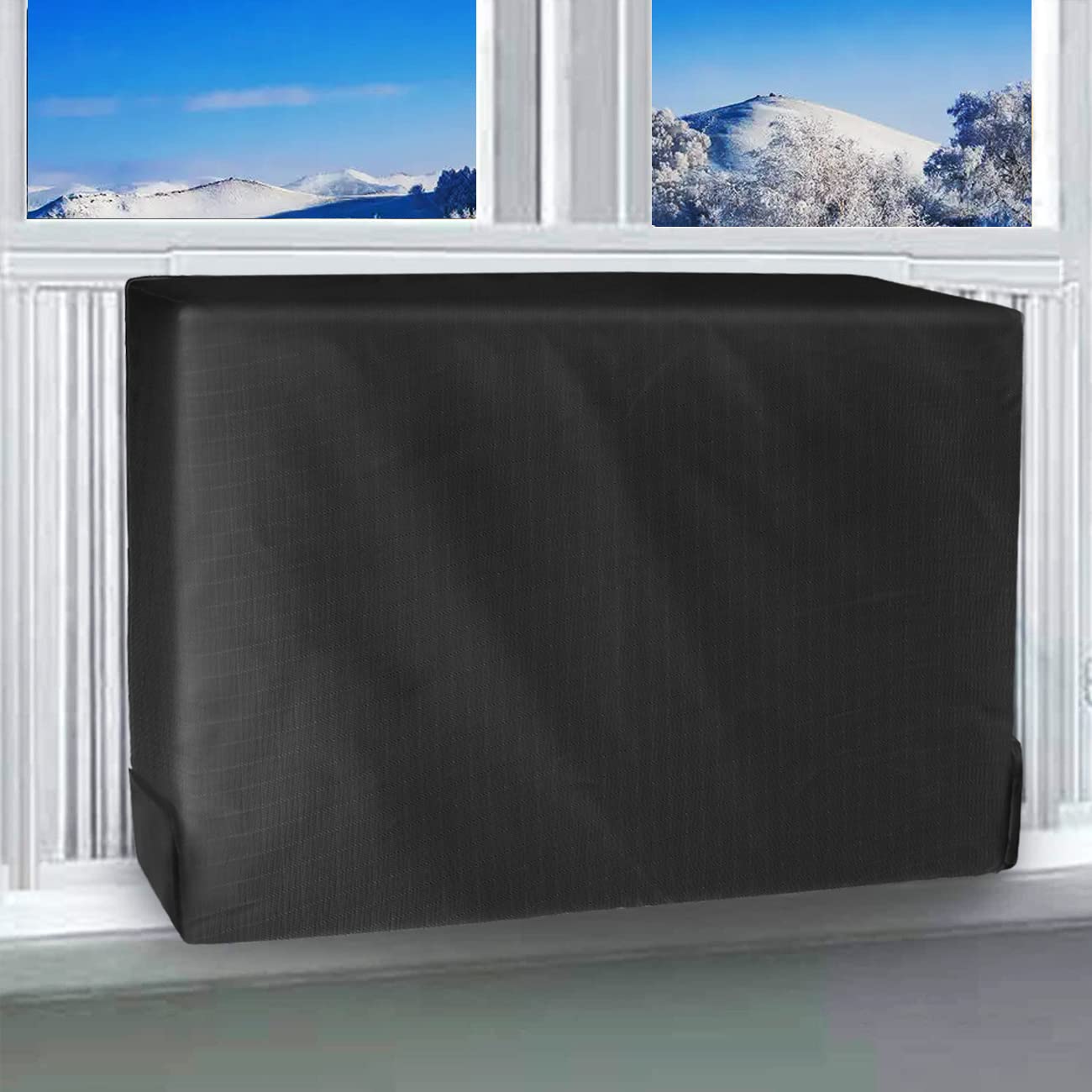 i frmmy Waterproof Insulated Indoor Air Conditioner Cover for Inside Window AC Unit, 17Wx 13Hx 3.5D- Black