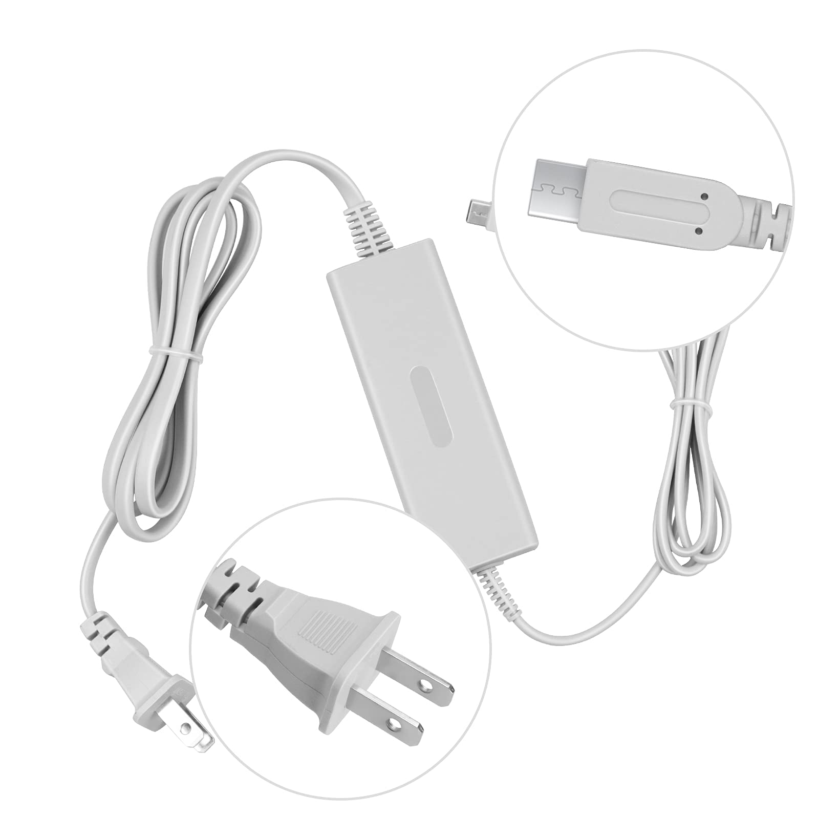 Wii U Gamepad Charger, Wii U Gamepad Ac Adapter Charging Cable Cord For Nintendo Wii U Gamepad Controller