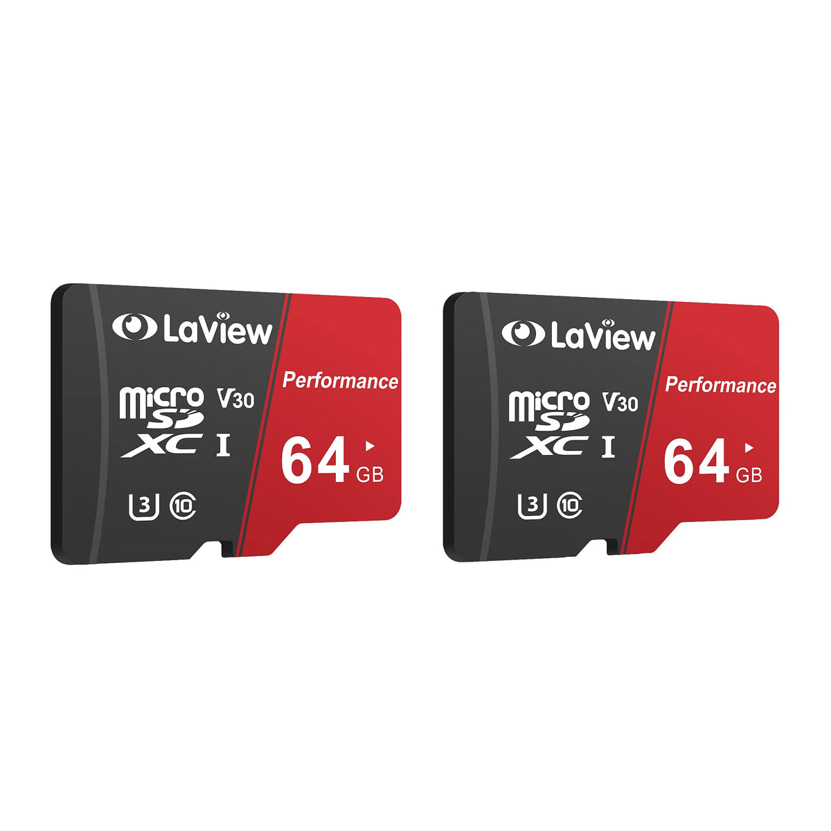 Laview 64Gb Micro Sd Card 2 Pack, Micro Sdxc Uhs I Memory Card � 95Mb/S,633X,U3,C10, Full Hd Video V30, A1, Fat32, High Speed Flash Tf Card P500 For Computer With Adapter/Phone/Tablet/Pc